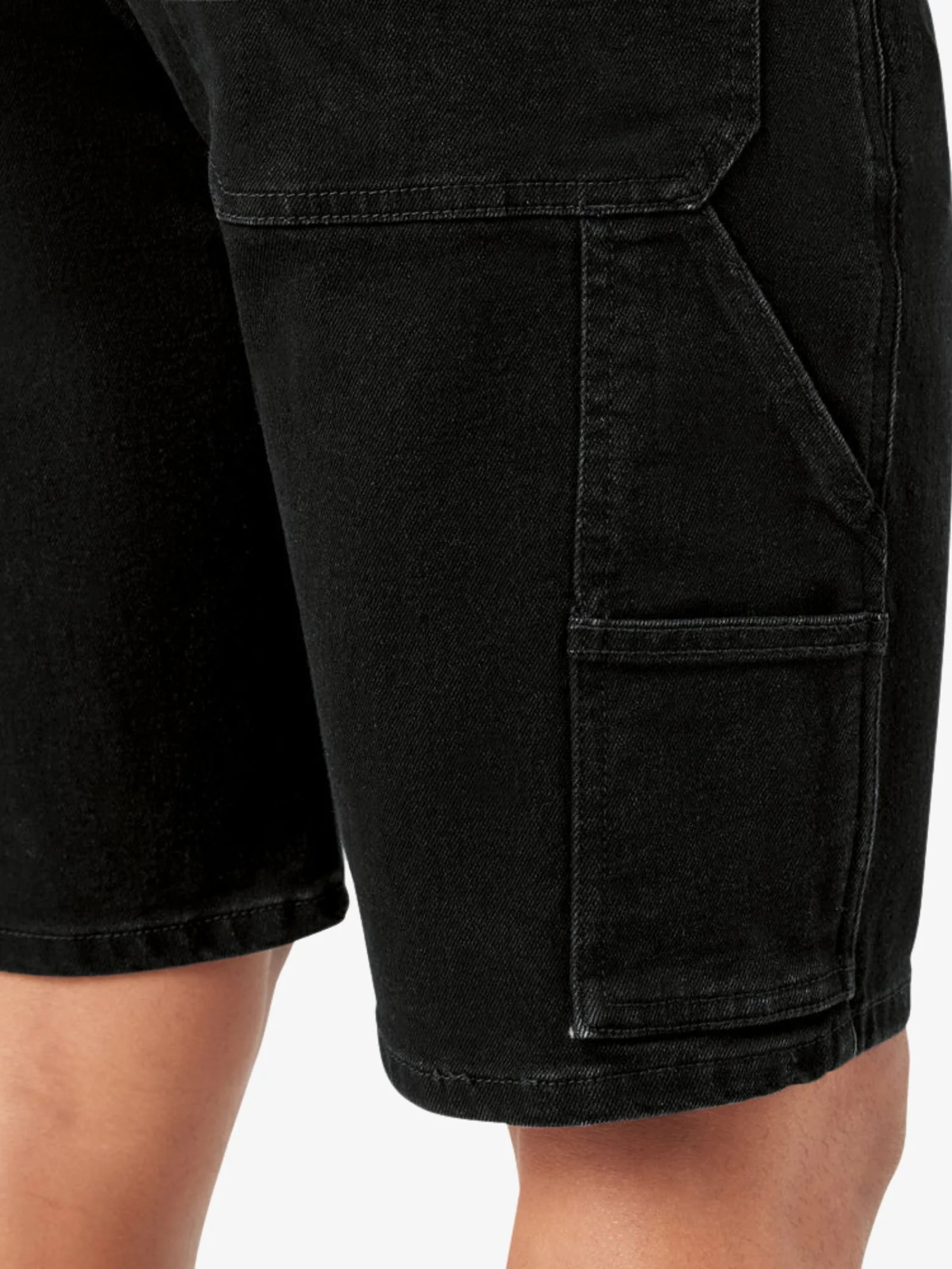 Relaxed Denim Utility Shorts - Image 4