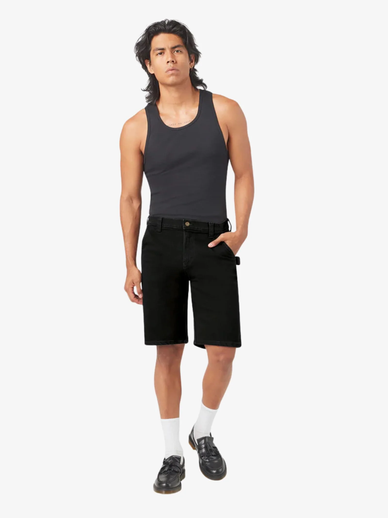 Relaxed Denim Utility Shorts - Image 5