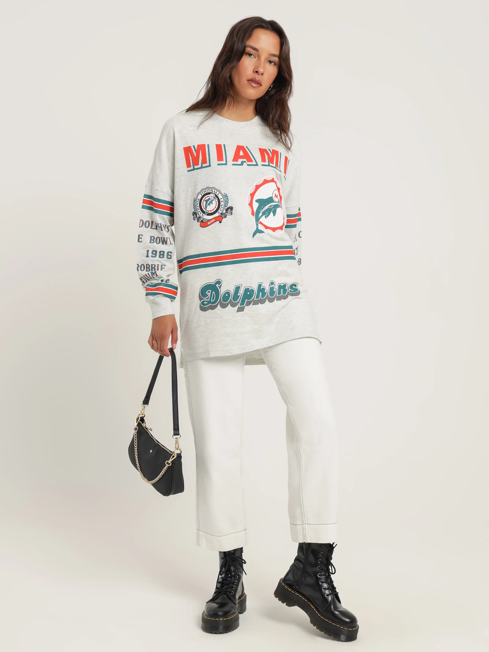 Dolphins 17 3/4 Long Sleeve Top - Image 3