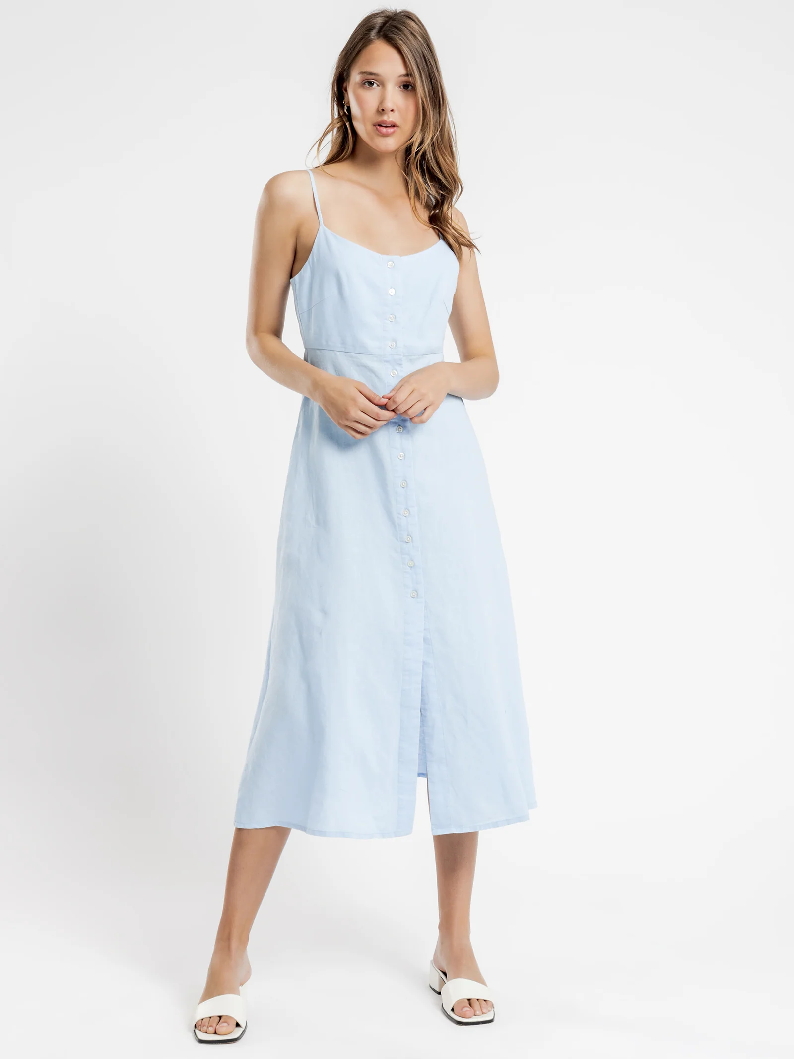 Drew Linen Midi Dress - Image 5