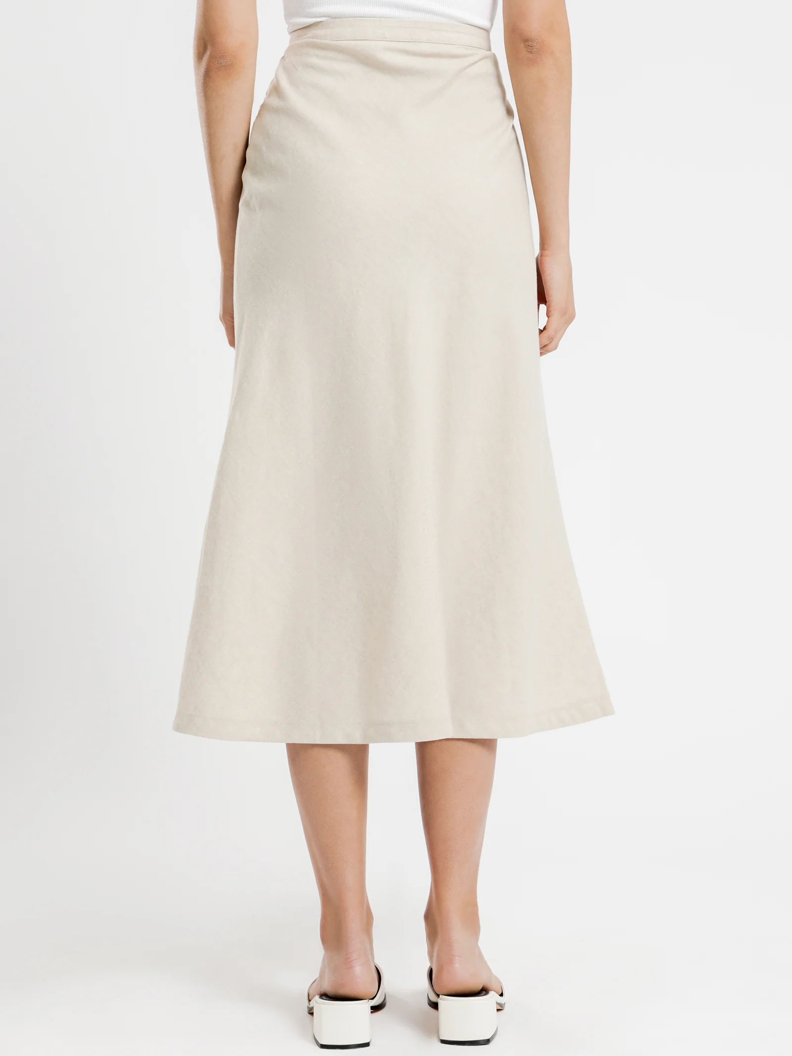 Drew Linen Midi Skirt - Image 5