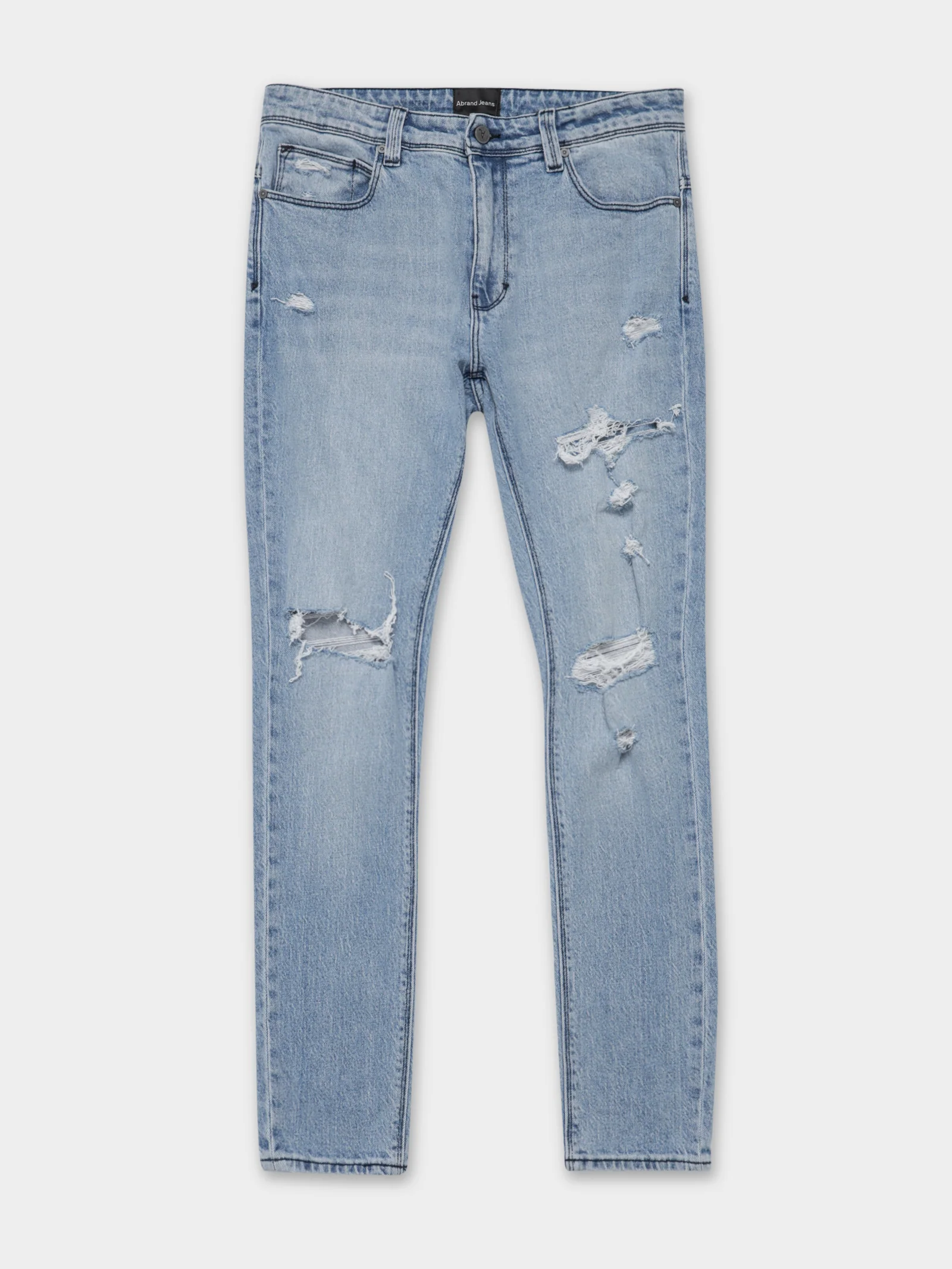 Dropped Skinny Stacked Butter Blues Shred Jeans - Image 7
