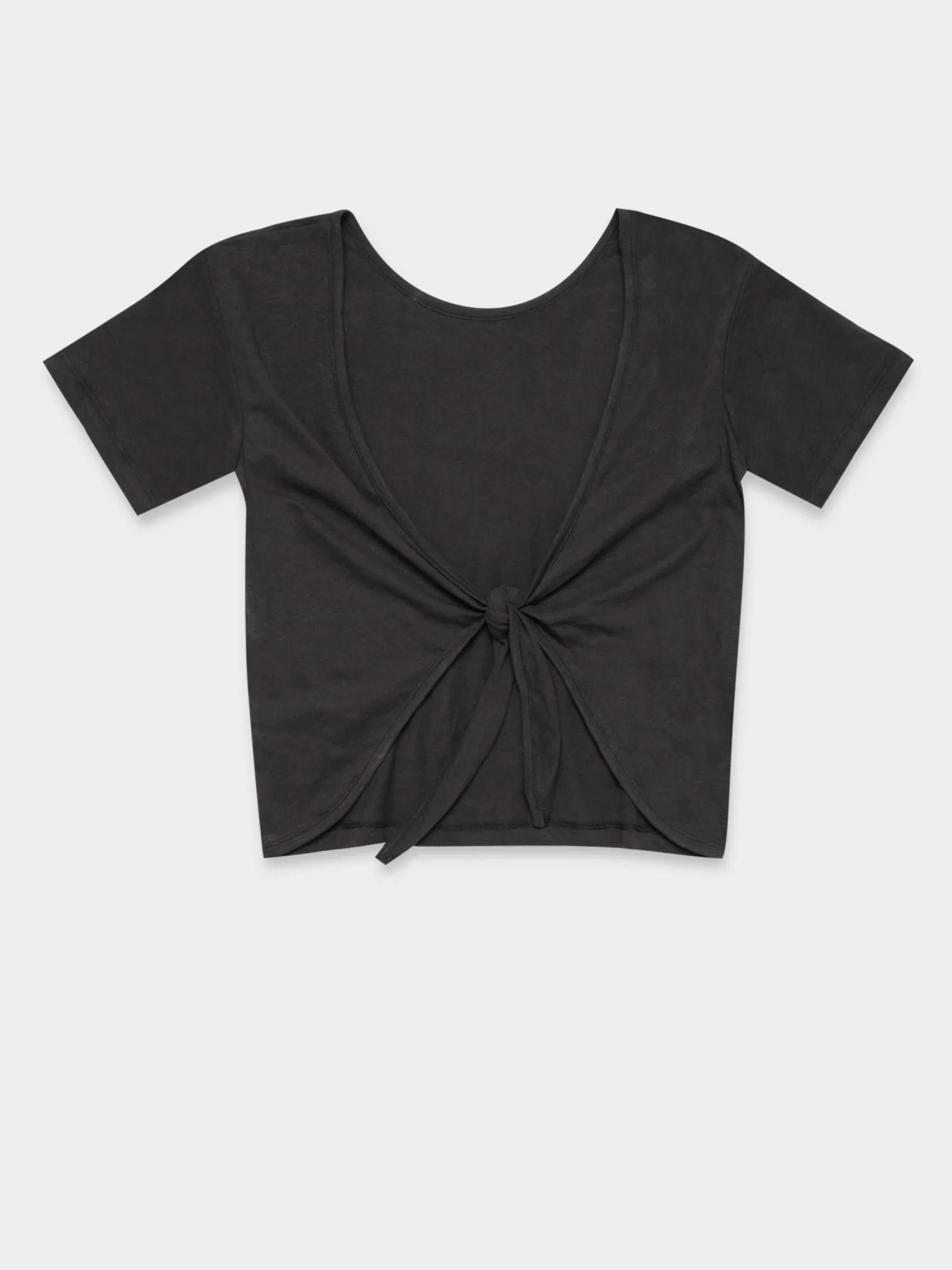 Easton Linen Tie Back T-Shirt - Image 2
