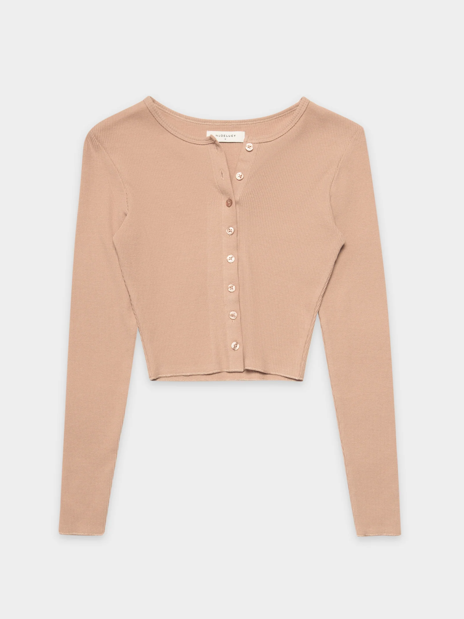 Eden Button Front Waffle T-Shirt - Image 6