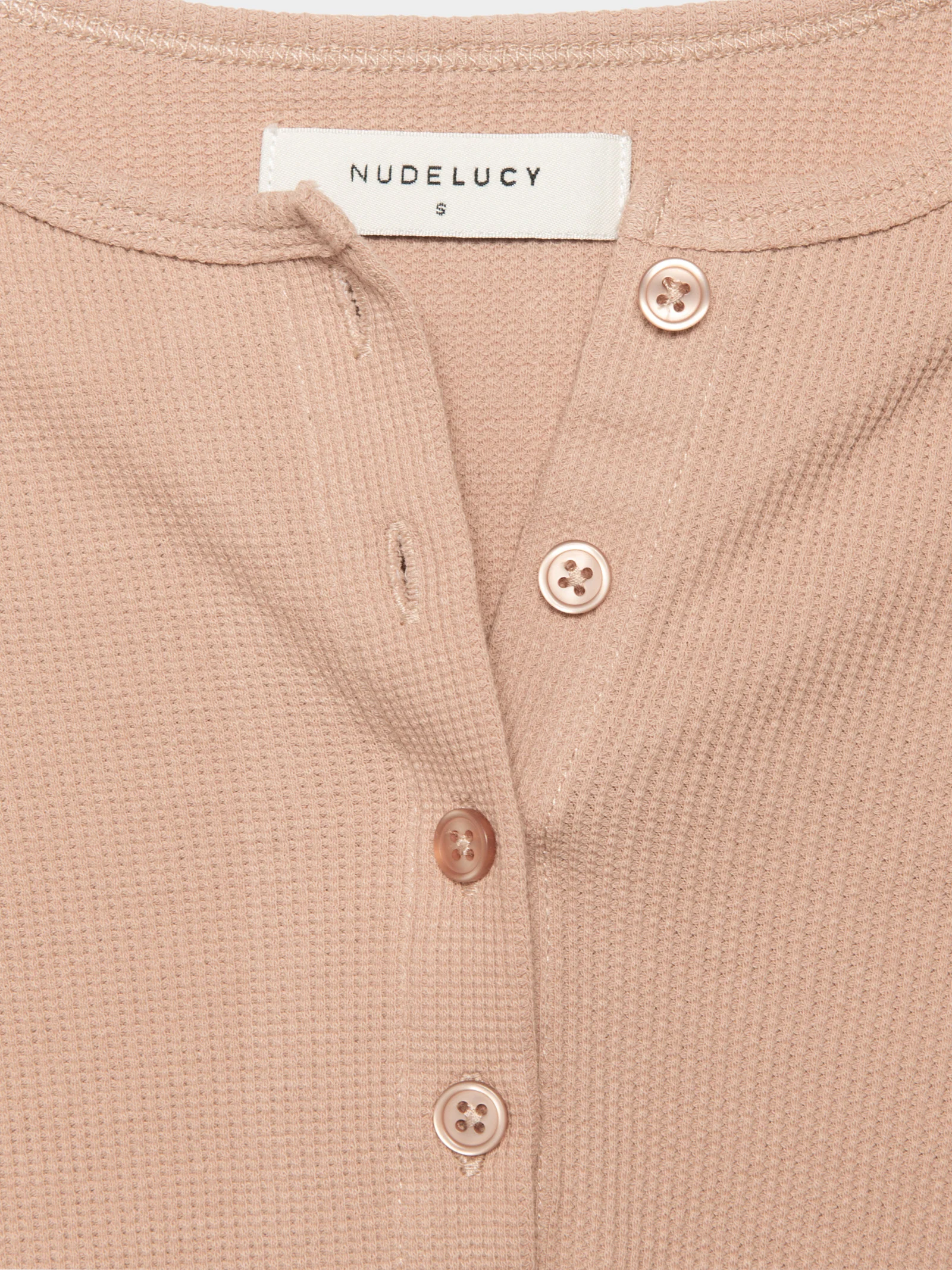 Eden Button Front Waffle T-Shirt - Image 7