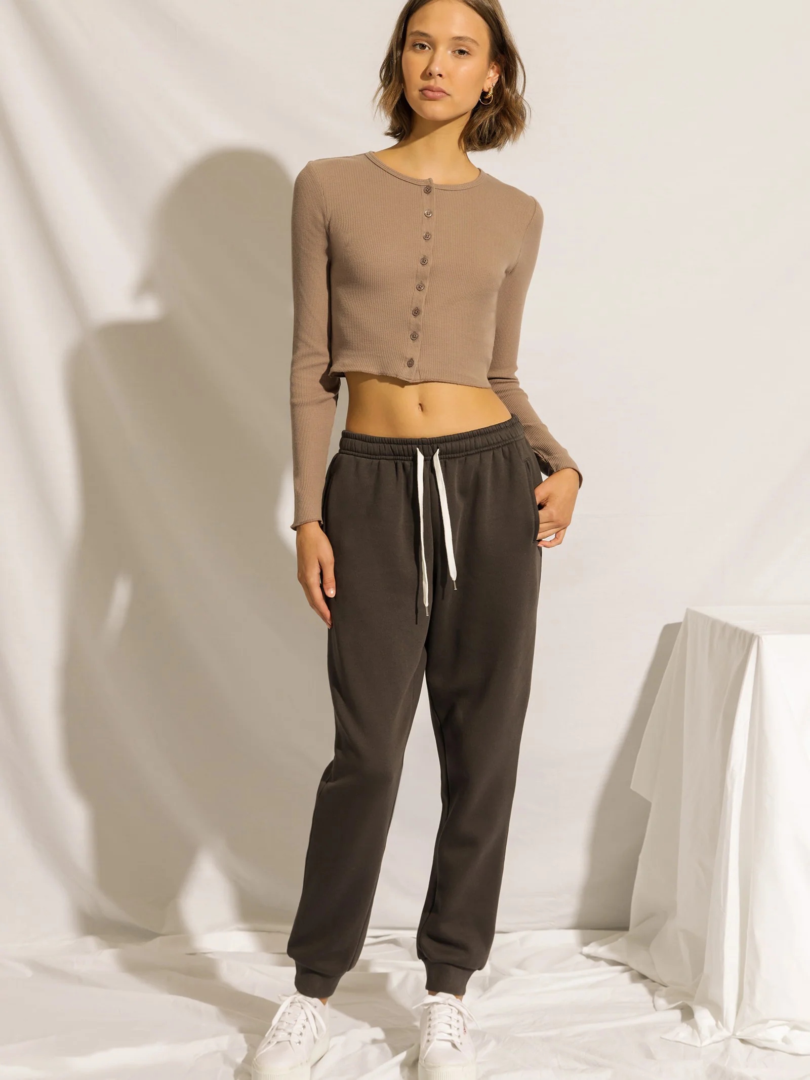 Eden Button Front Waffle Top - Image 4