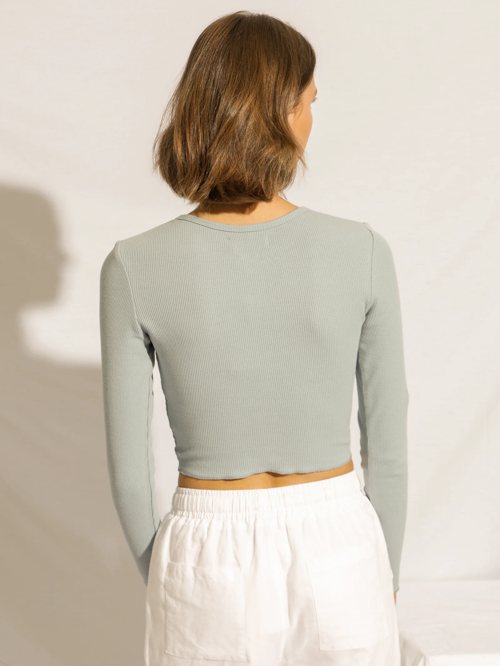 Eden Button Front Waffle Top - Image 6