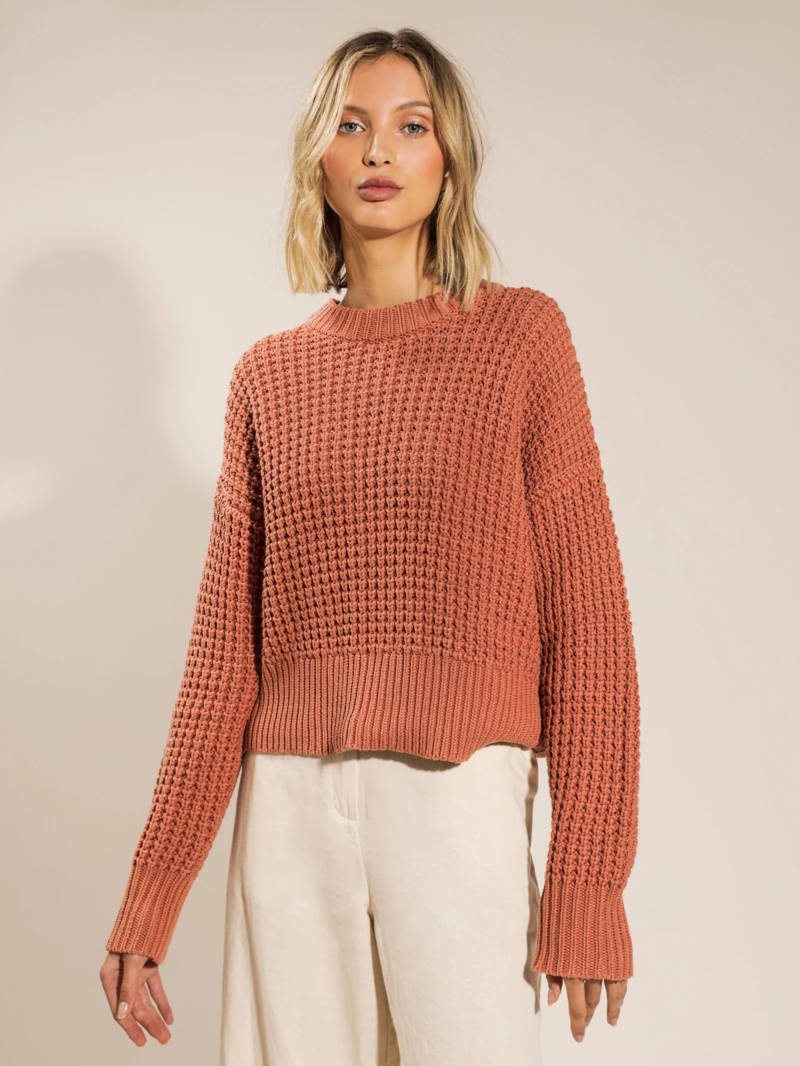 Eden Waffle Knit Jumper - Image 3