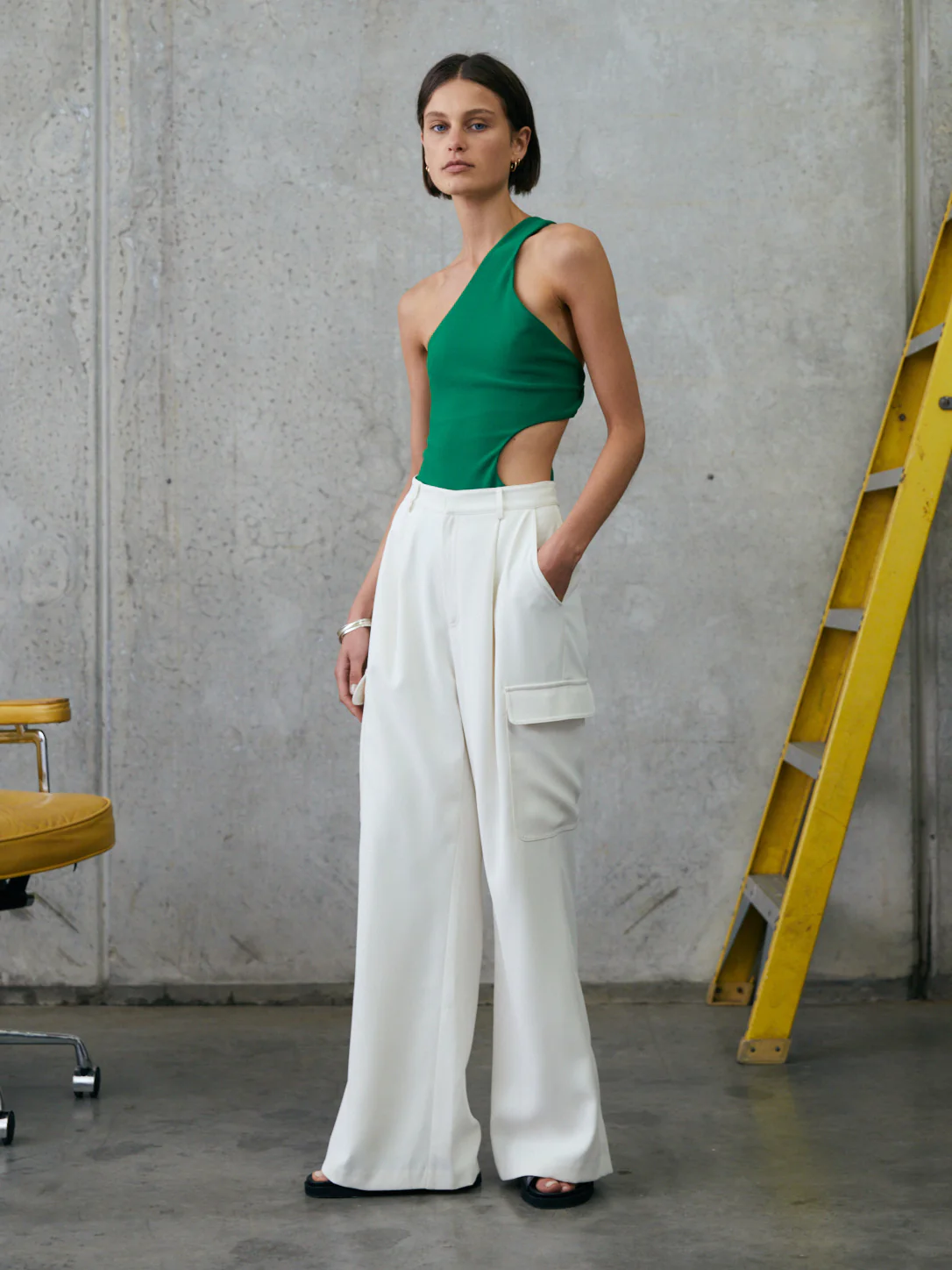 Edwina Wide-Leg Twill Cargo Pants - Image 8