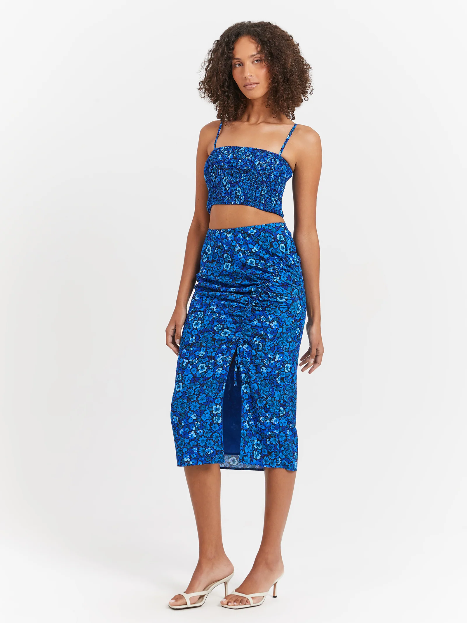Elyna Ruched Midi Skirt - Image 4