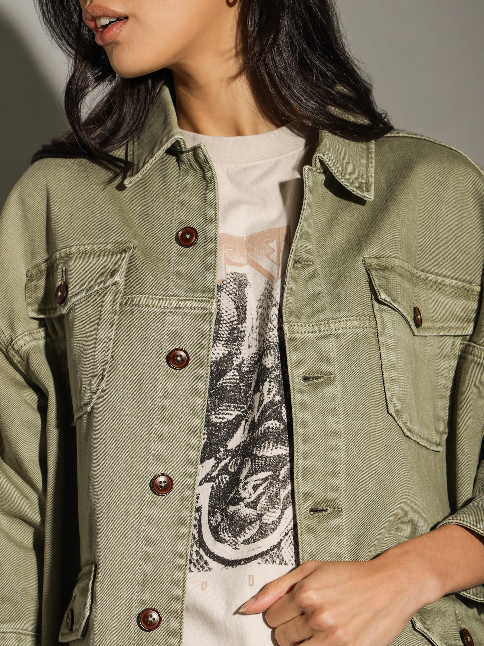 Elyse Army Shacket - Image 5