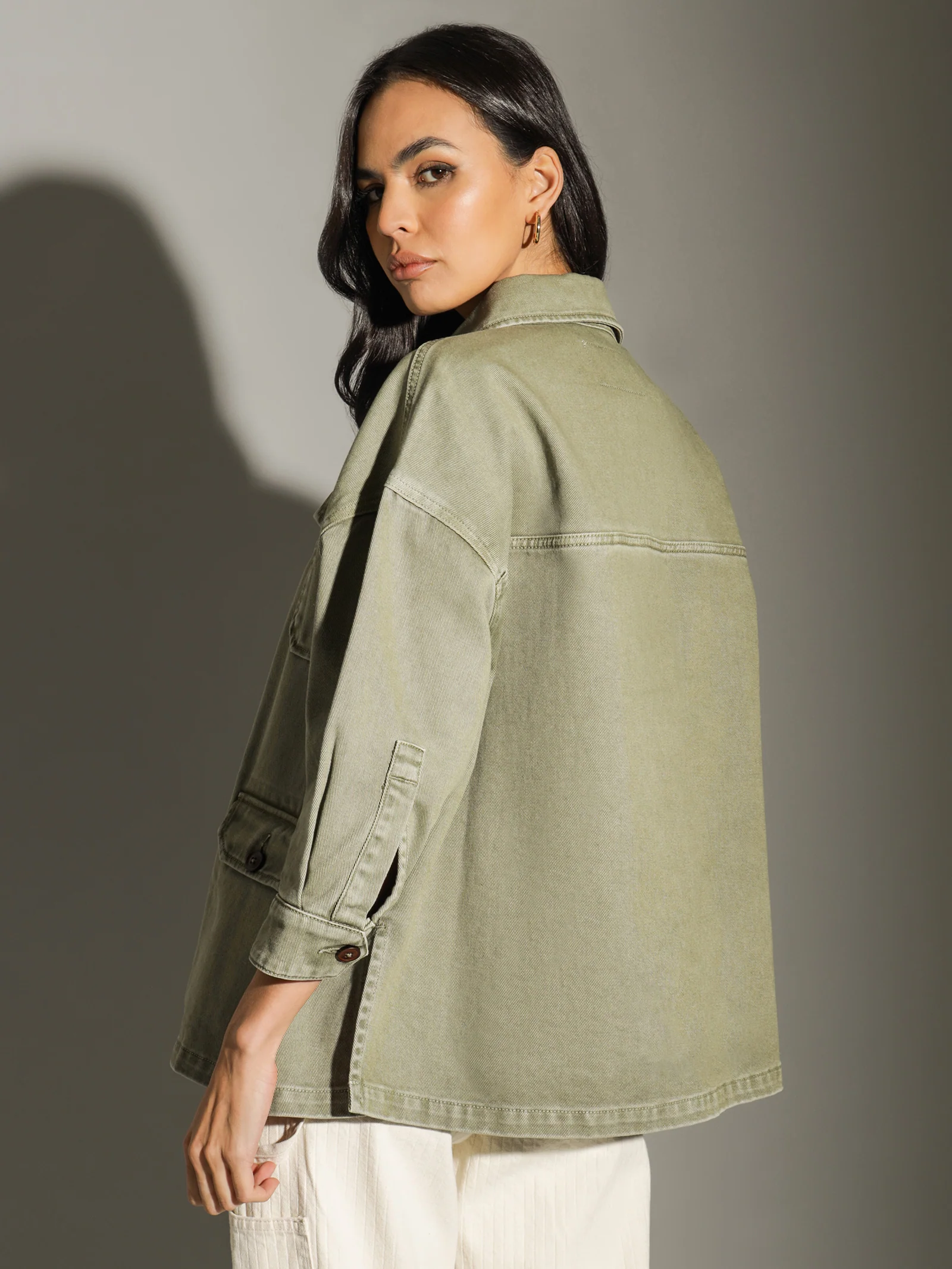 Elyse Army Shacket - Image 6
