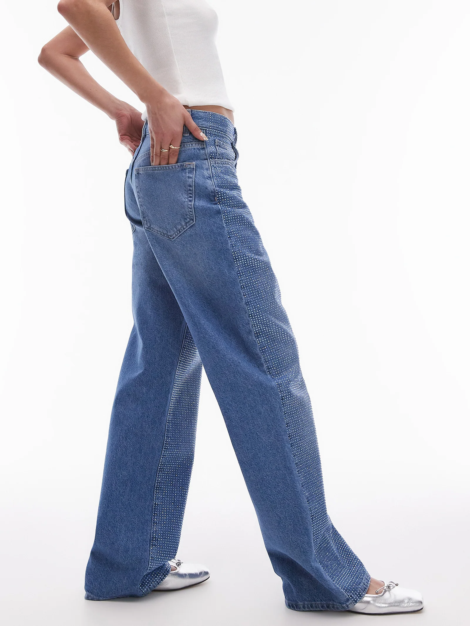 Embellished MR Column Jeans - Image 2