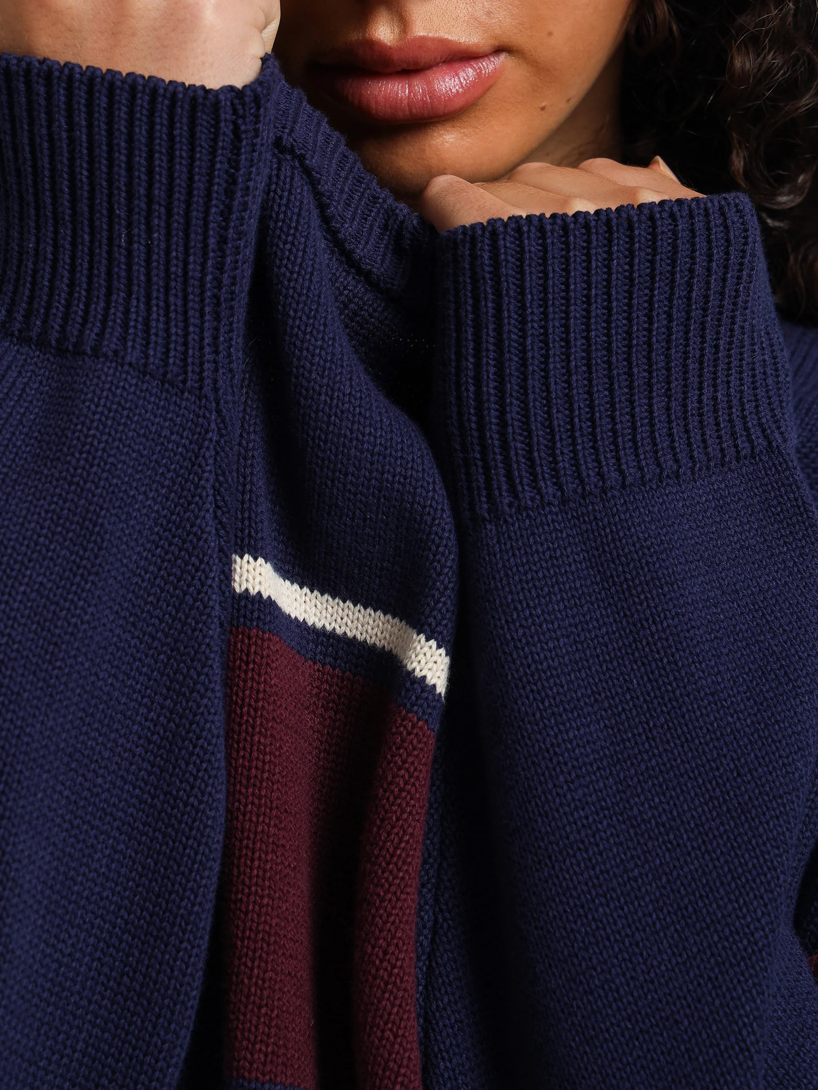 Emblem Panel Super Slouch Knit - Image 3