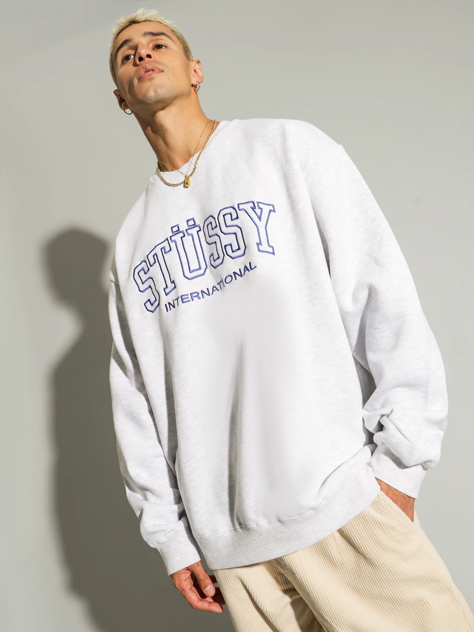 Embroidered College International Crew - Image 3