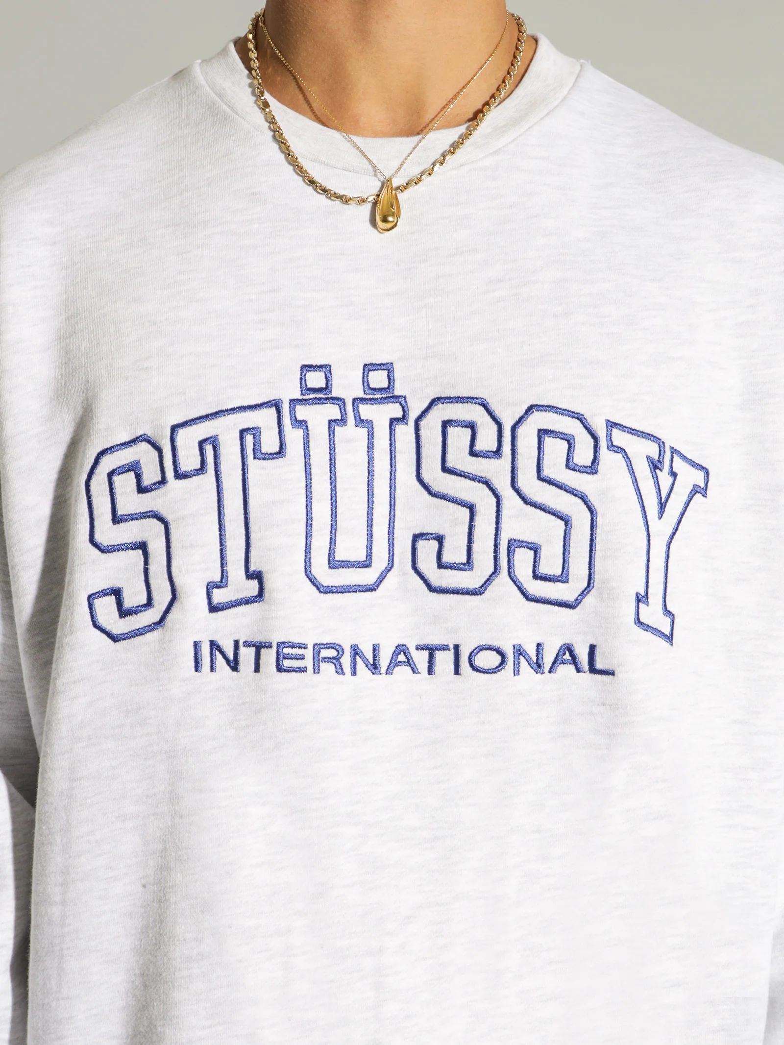 Embroidered College International Crew - Image 6