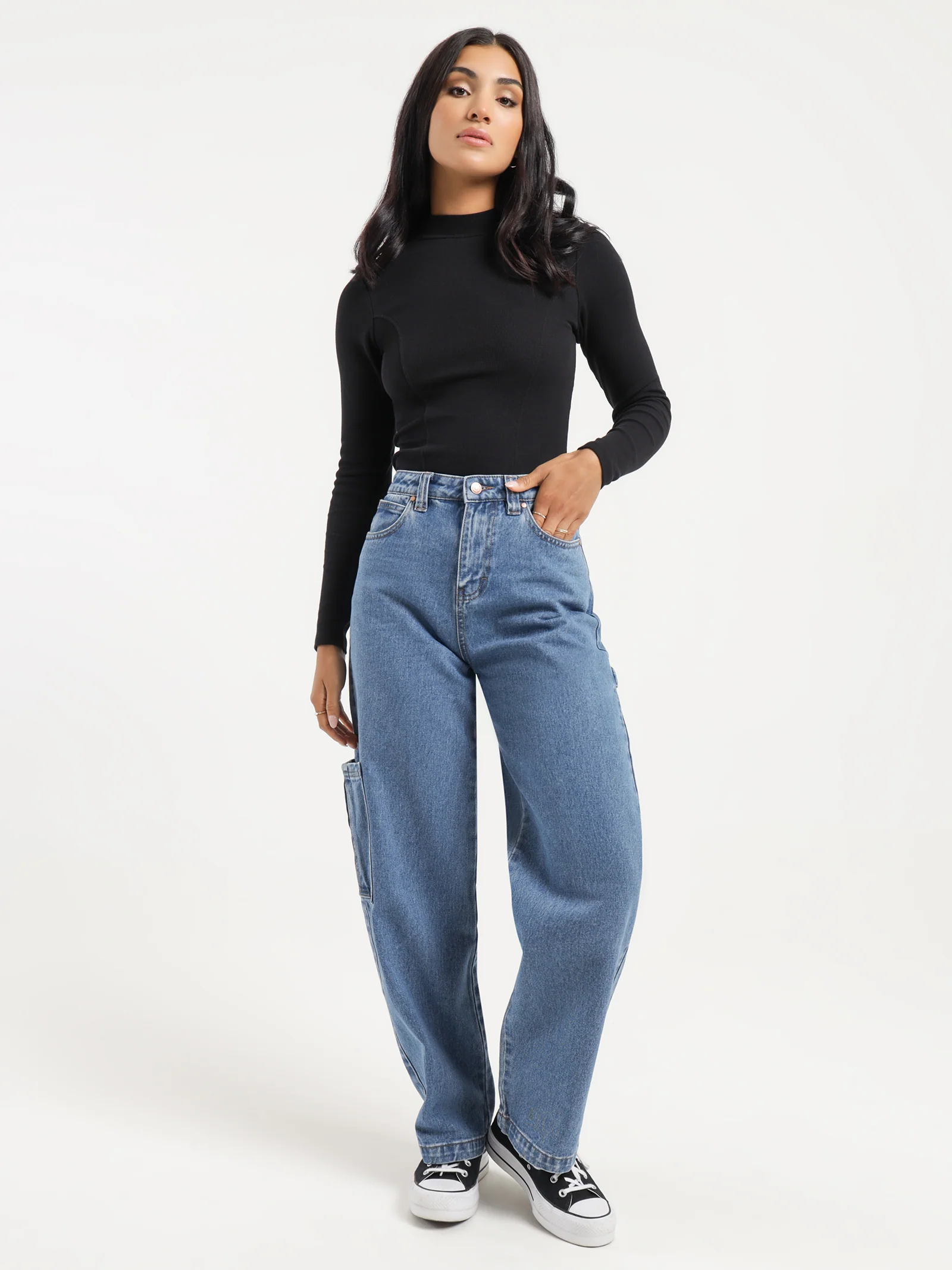 Emma High Neck Long Sleeve Top - Image 3