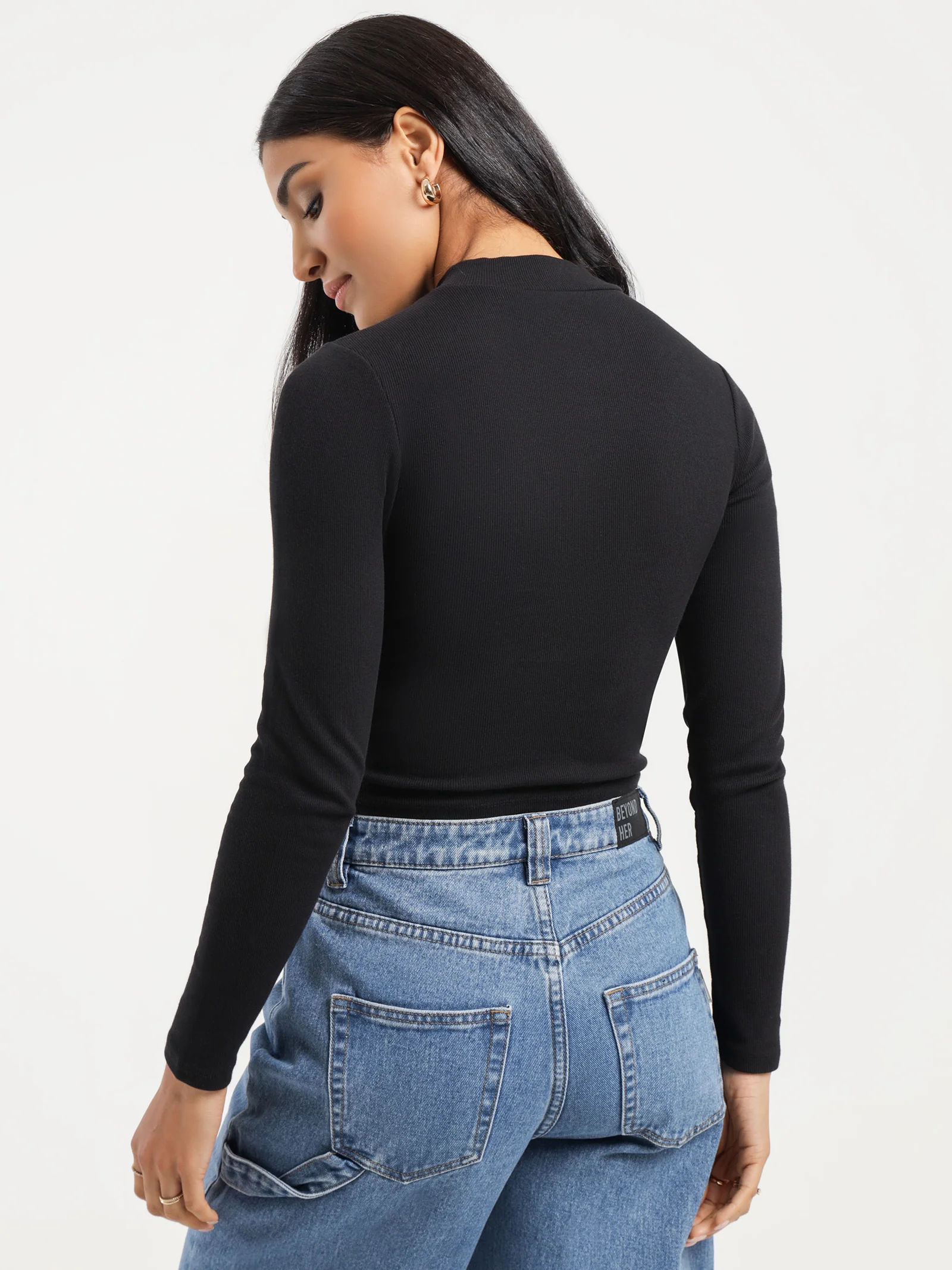 Emma High Neck Long Sleeve Top - Image 6