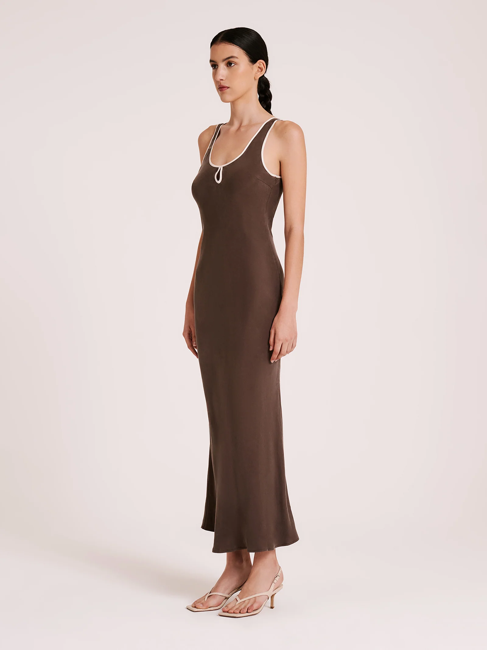 Enni Cupro Slip Dress - Image 3