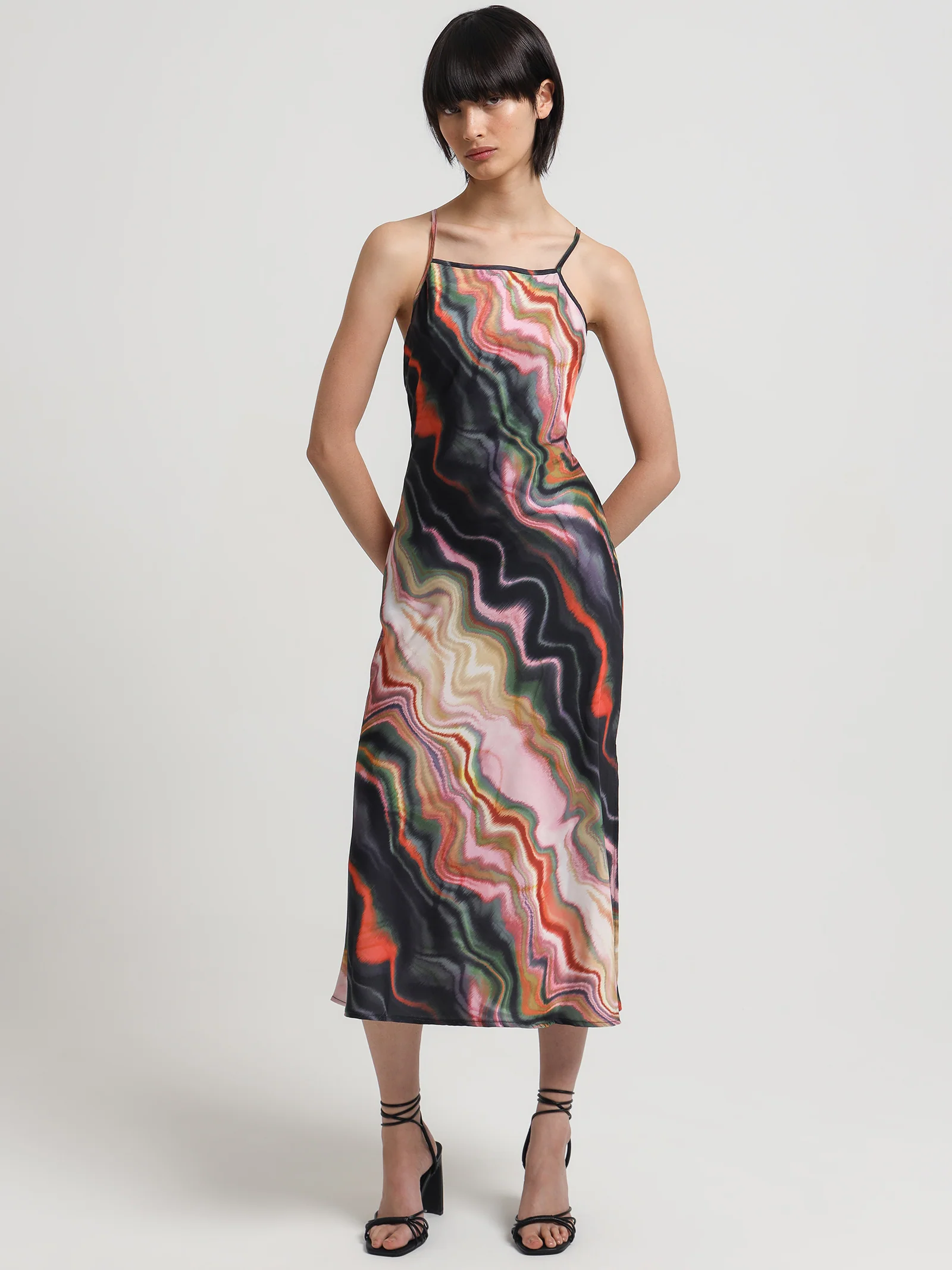 Eris Satin Midi Dress - Image 2