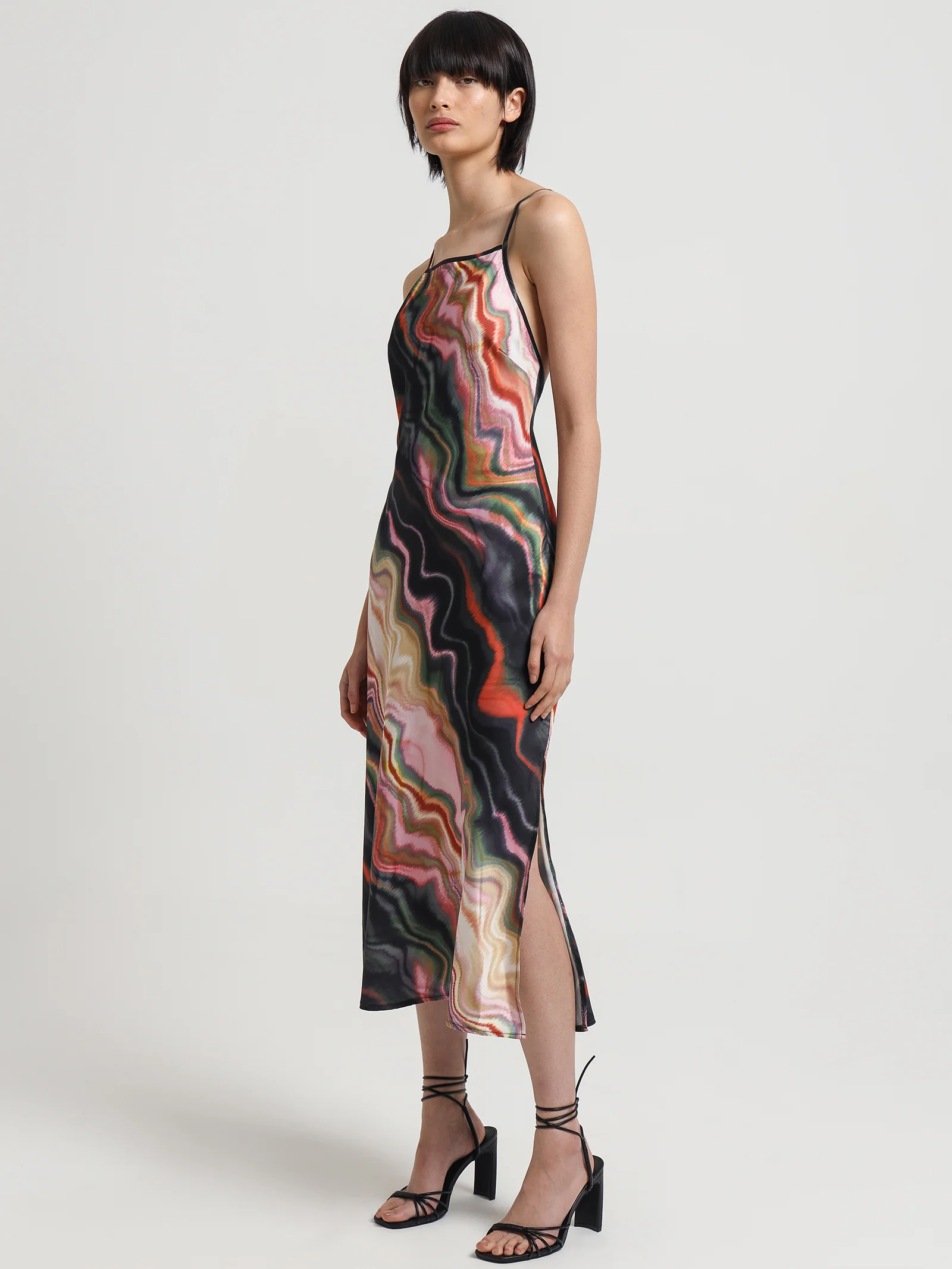 Eris Satin Midi Dress - Image 4