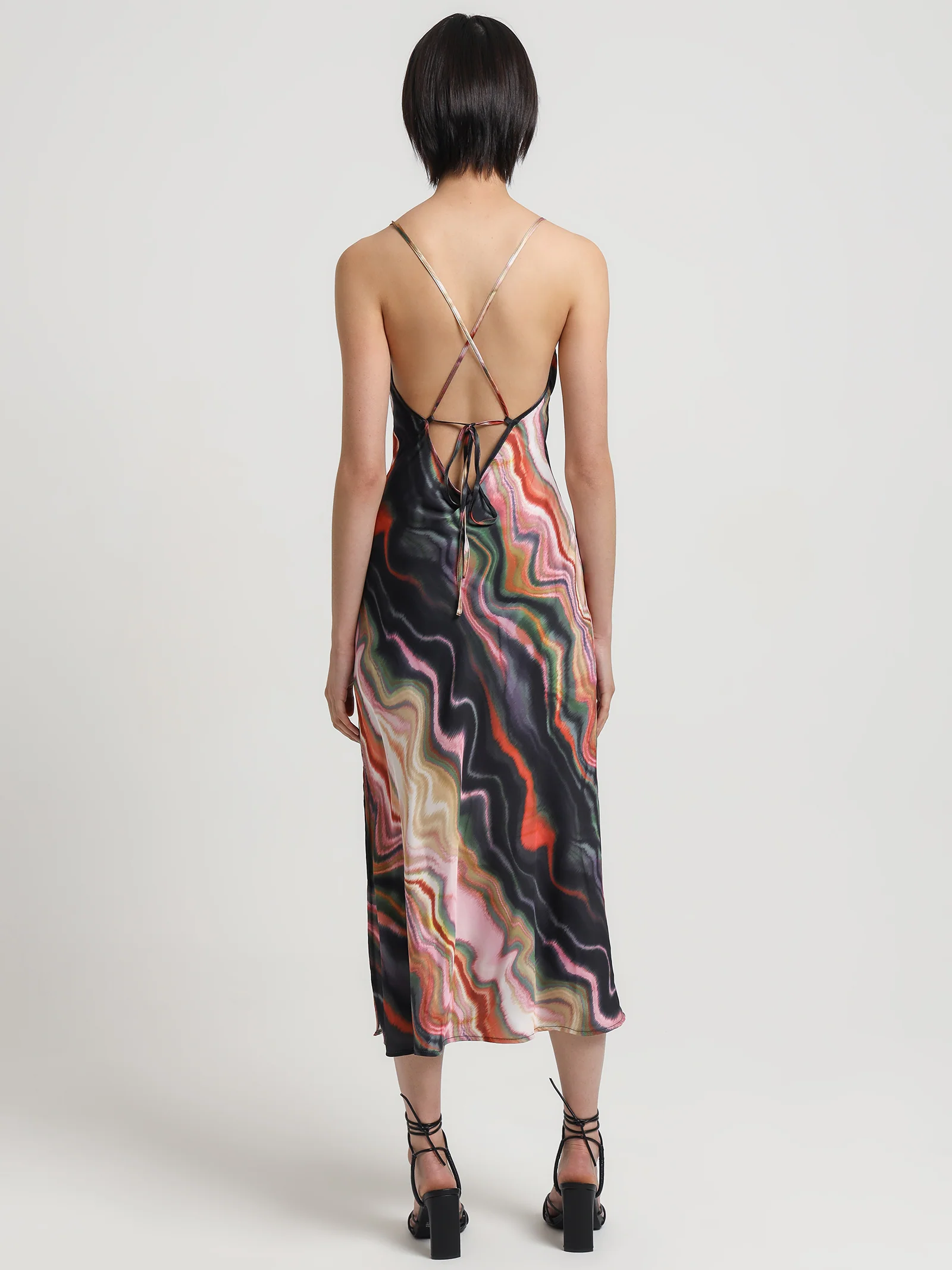 Eris Satin Midi Dress - Image 5