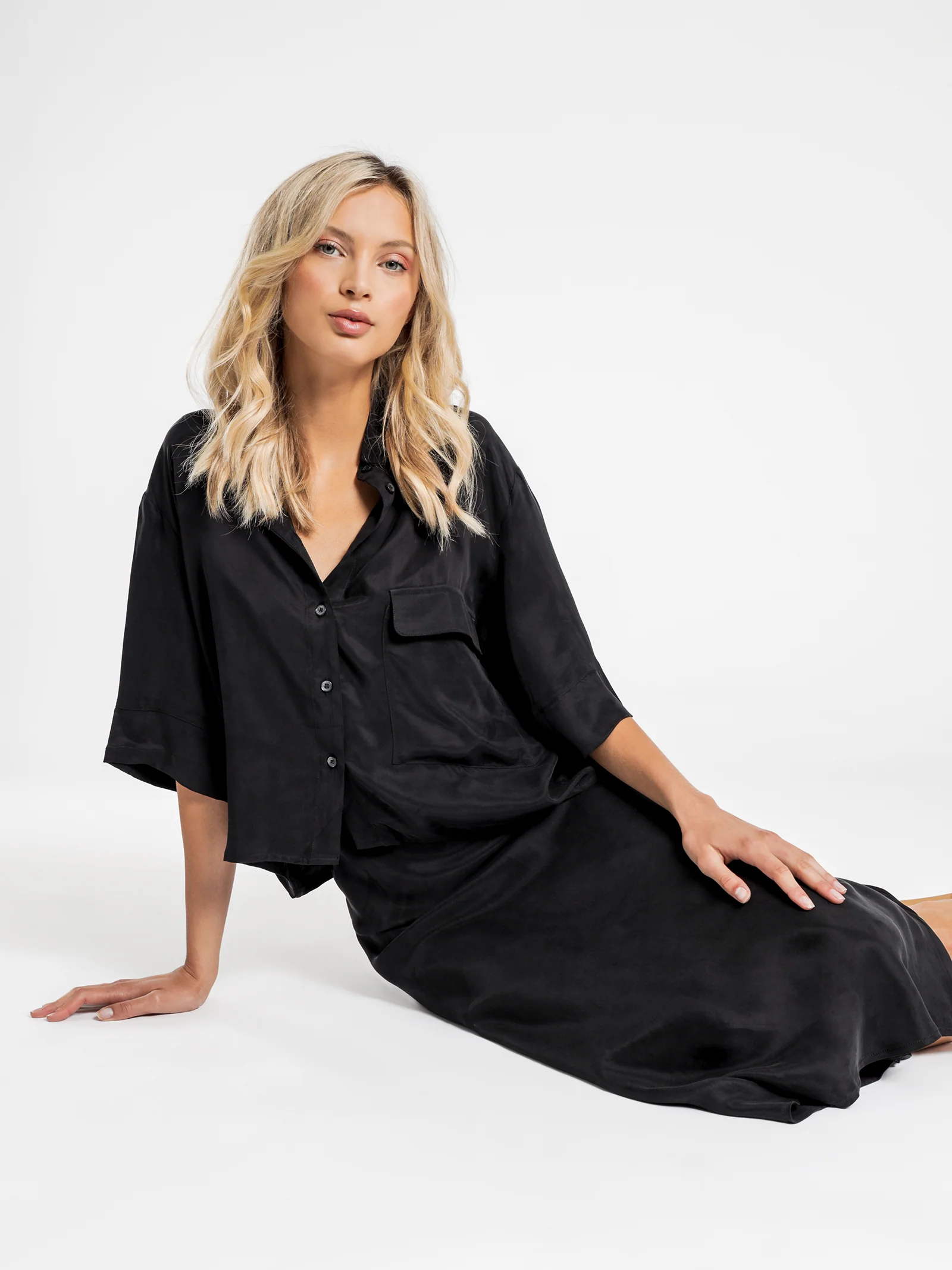 Esme Cupro Midi Skirt - Image 5