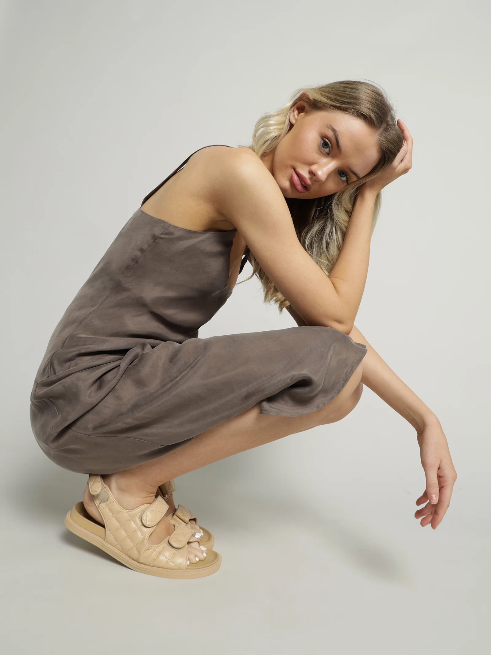 Esme Cupro Slip Dress - Image 2
