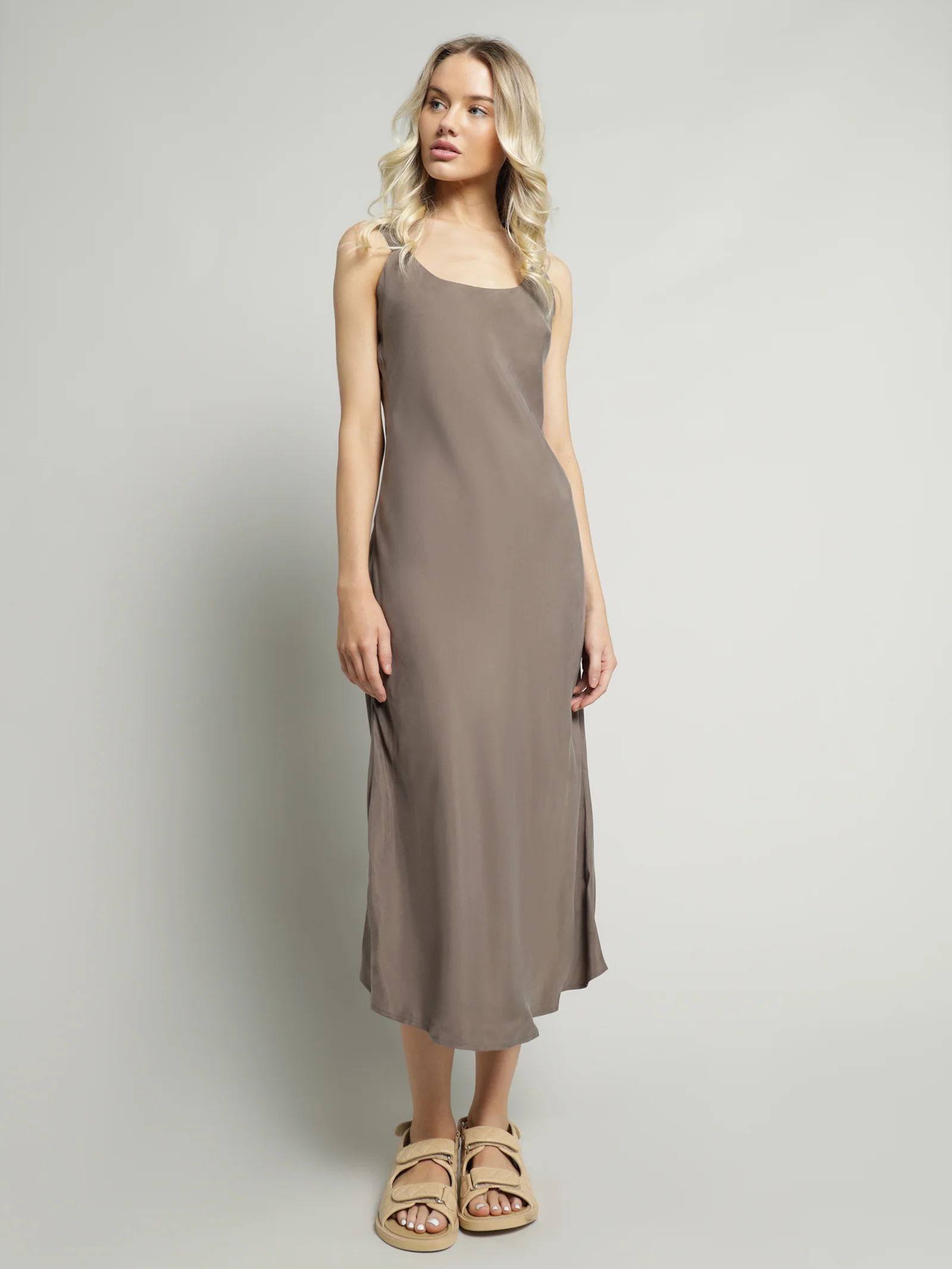 Esme Cupro Slip Dress - Image 3