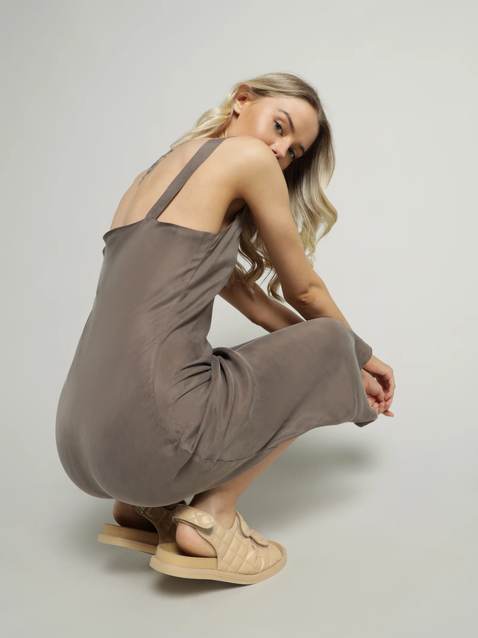 Esme Cupro Slip Dress - Image 5