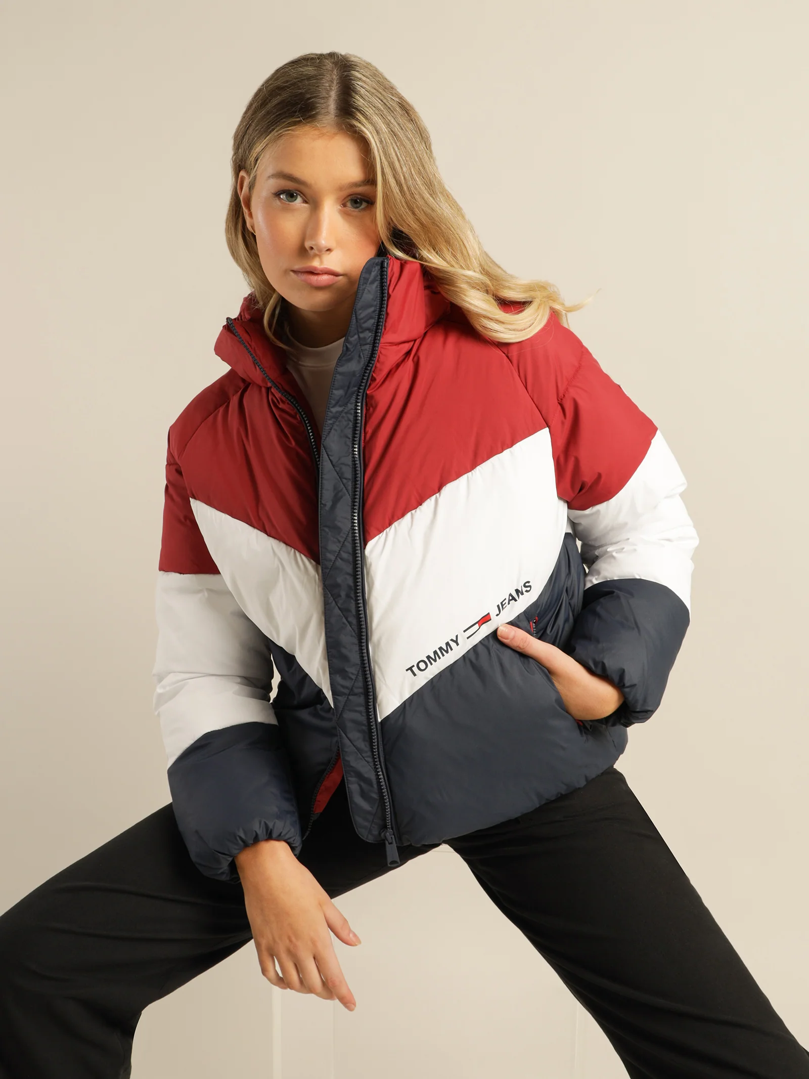 Essential Down Chevron Puffer Jacket - Image 2