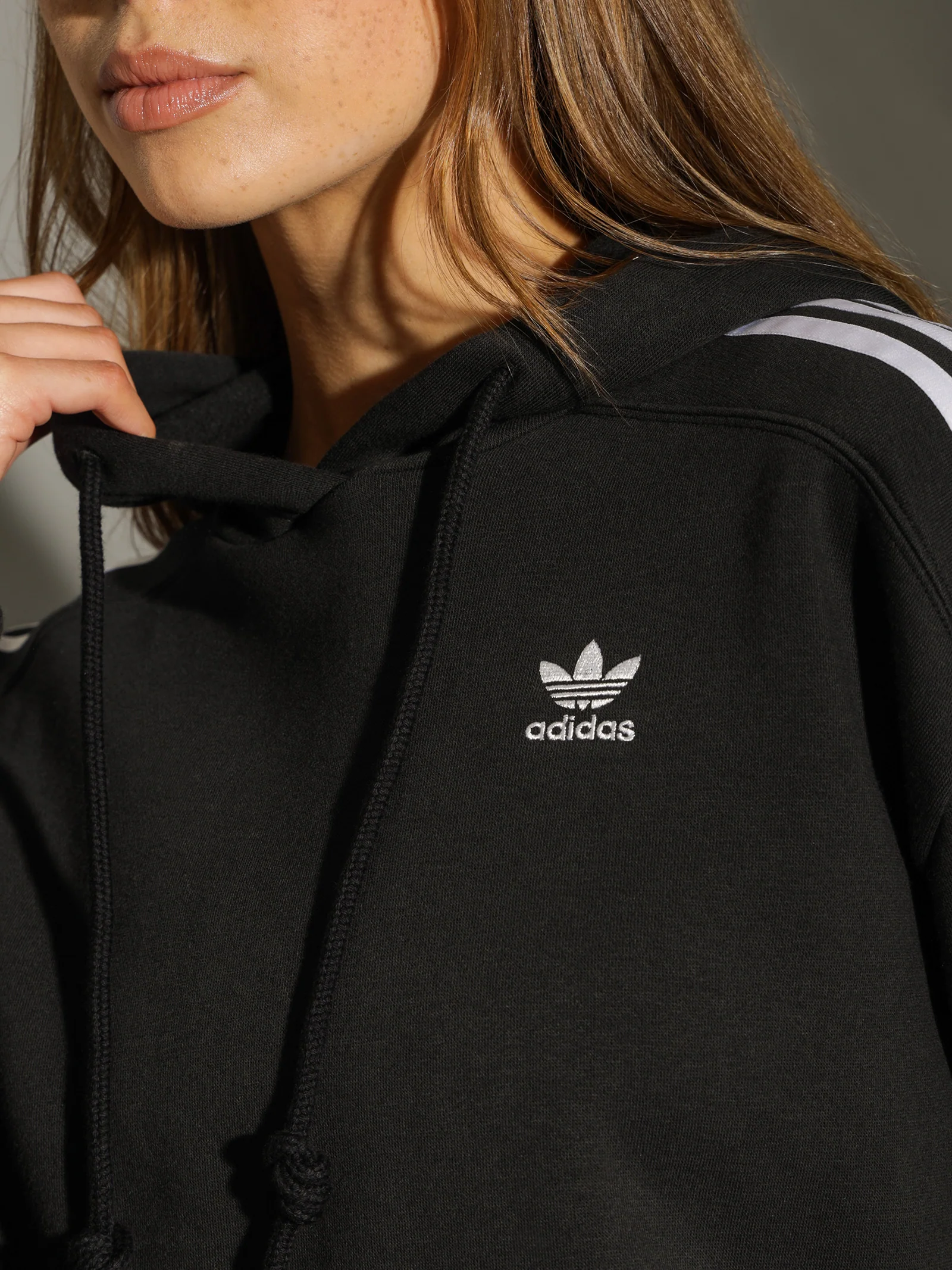 Essentials Crop 3-Stripes Hoodie - Image 5