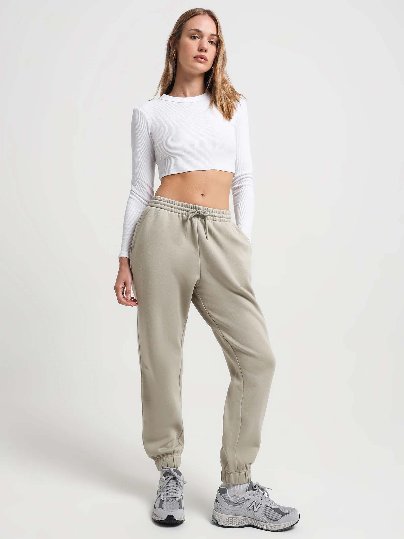 Essentials Long Sleeve Waffle Top - Image 2