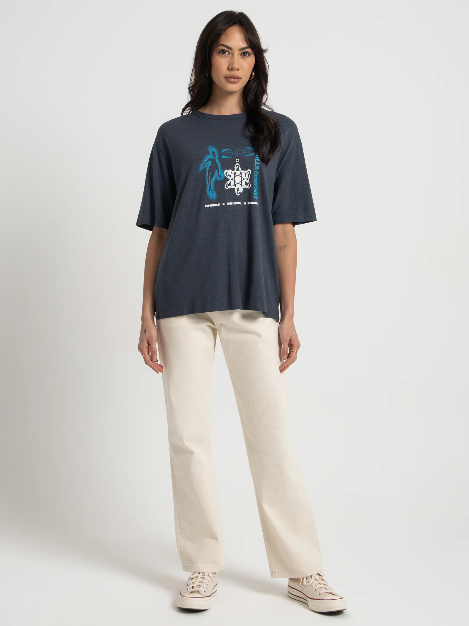 Euphoric Co-Existence Hemp Box Fit T-Shirt - Image 2