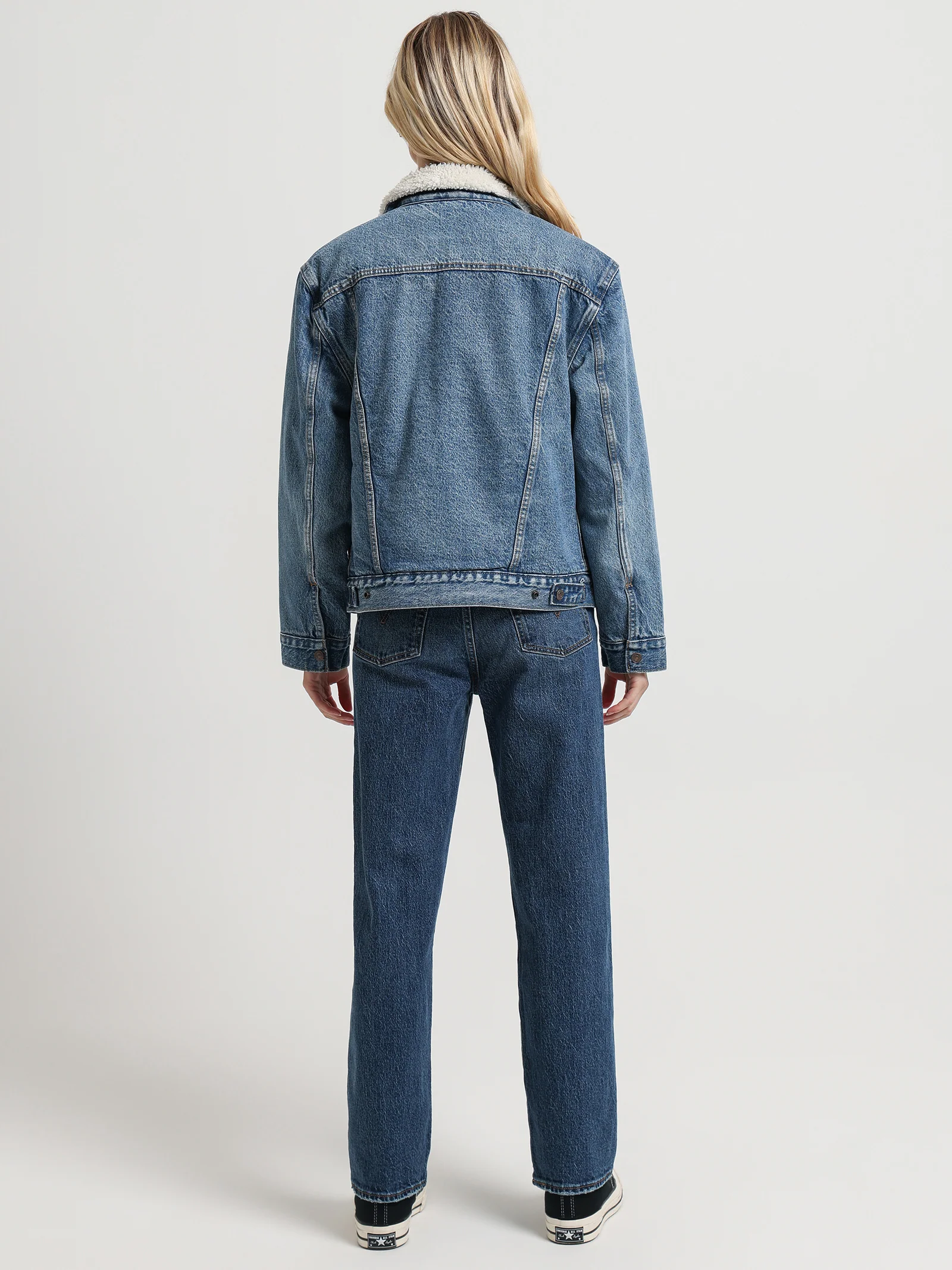 Ex Boyfriend Sherpa Trucker Jacket - Image 5