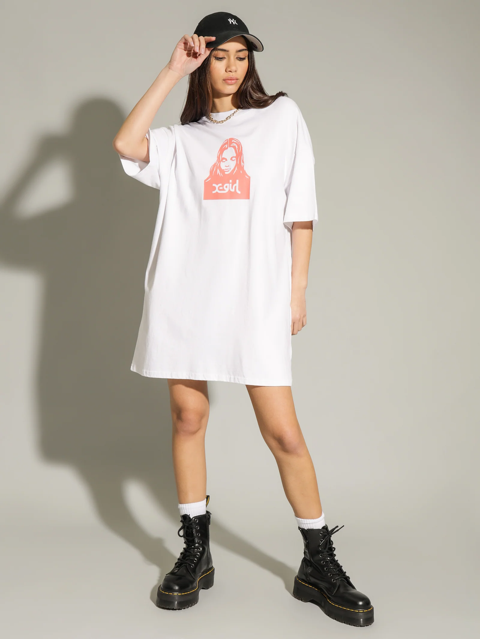 Face Oversized T-Shirt Dress - Image 2