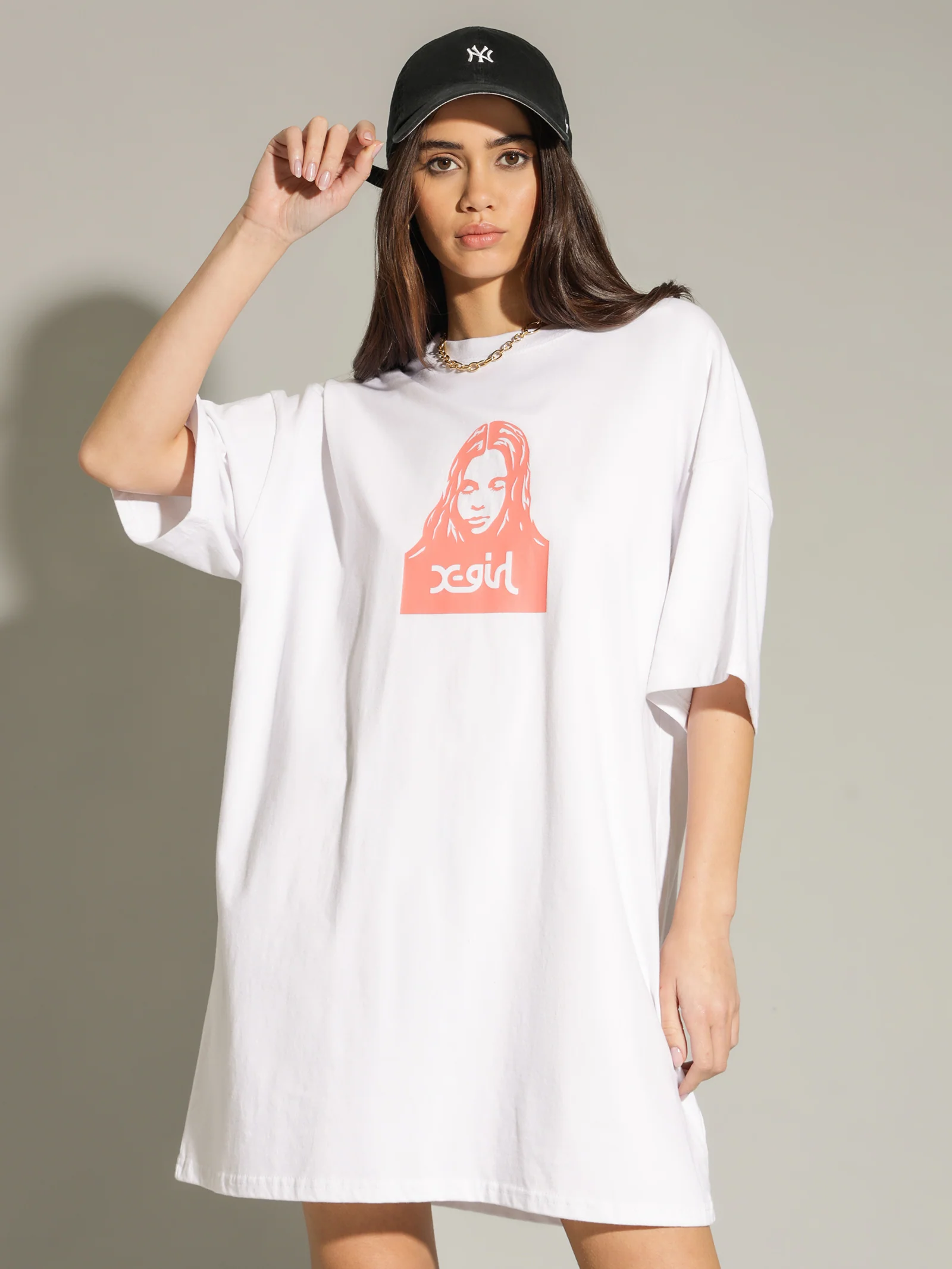 Face Oversized T-Shirt Dress - Image 3