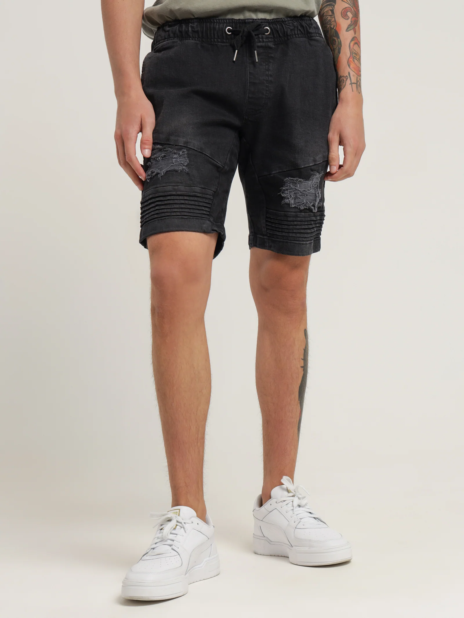 Falcon Moto Denim Short - Image 4