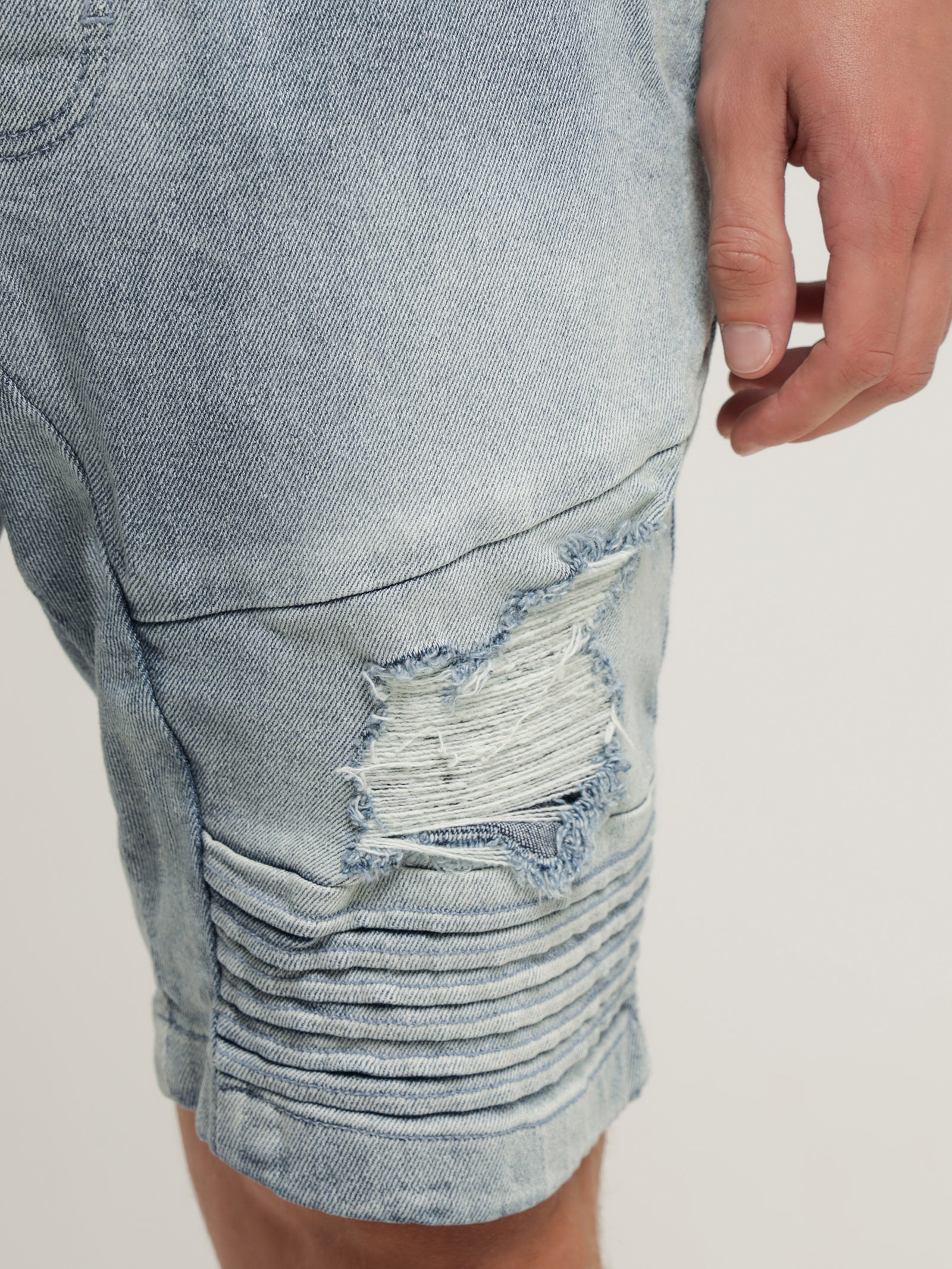 Falcon Moto Denim Shorts - Image 3