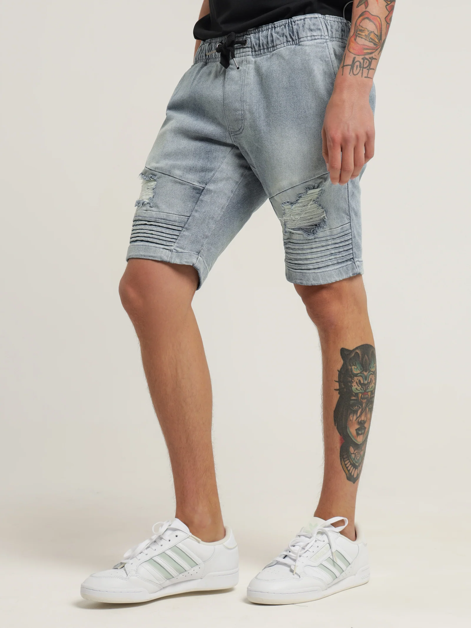 Falcon Moto Denim Shorts - Image 4