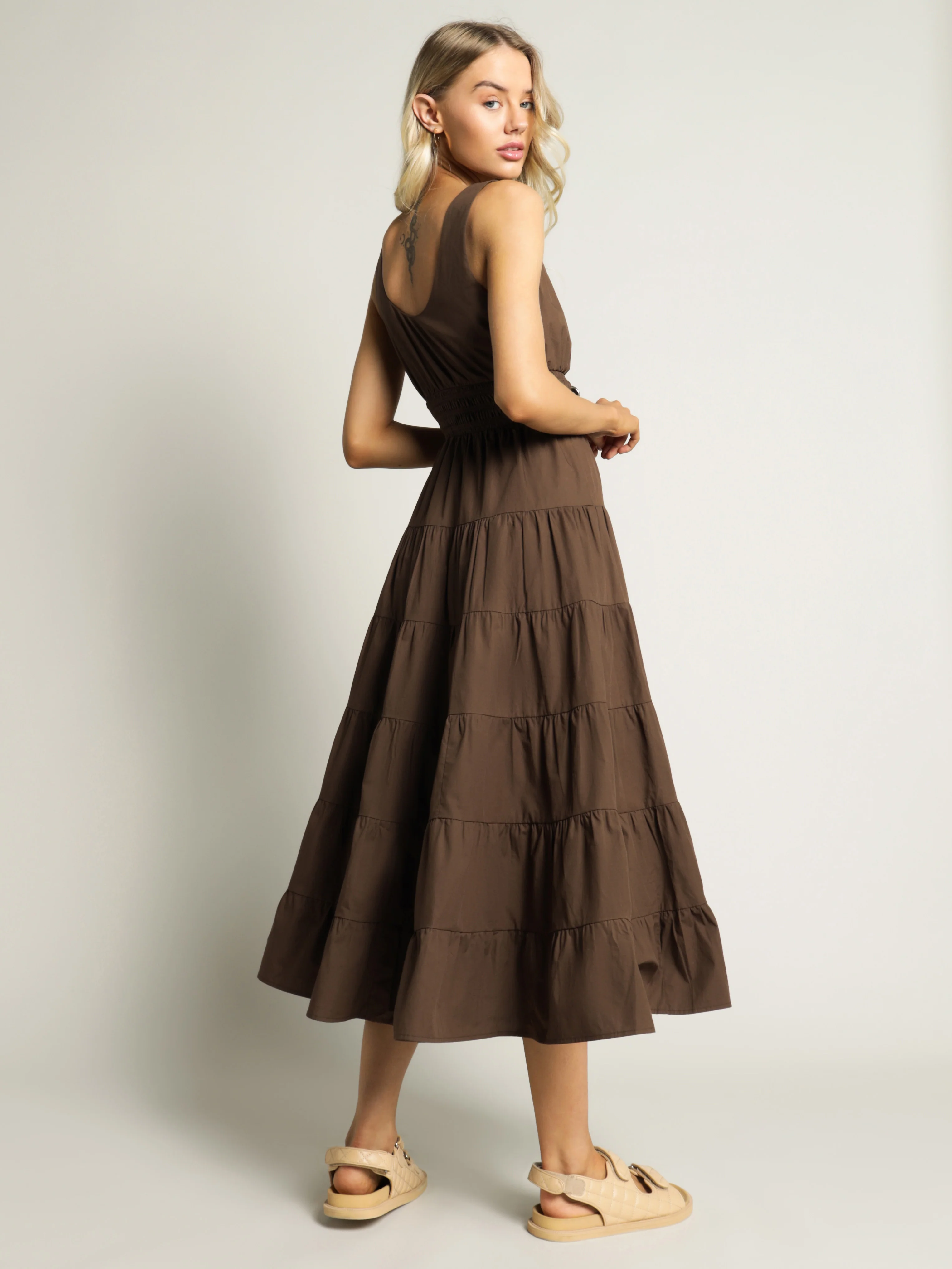 Fay Poplin Midi Dress - Image 6