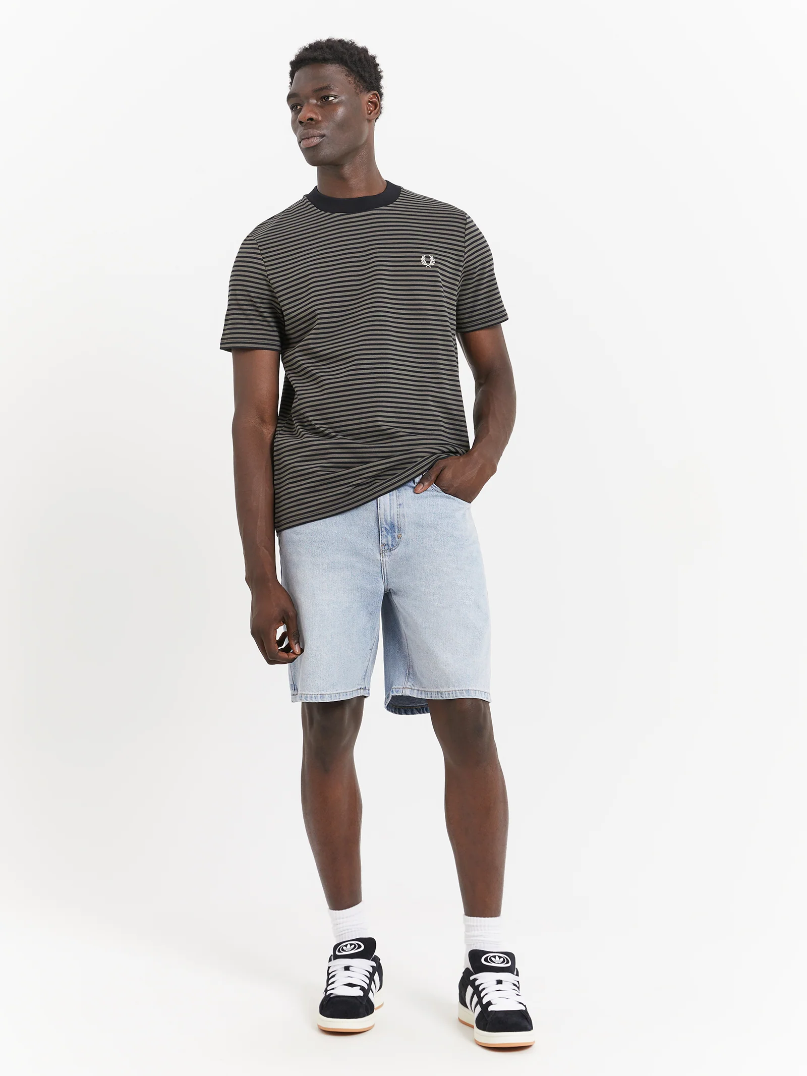 Fine Stripe Heavy Weight T-Shirt - Image 2