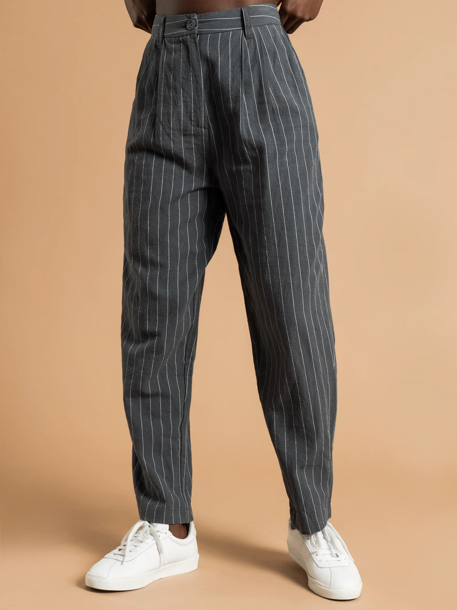 Finley Pinstripe Linen Pants - Image 4