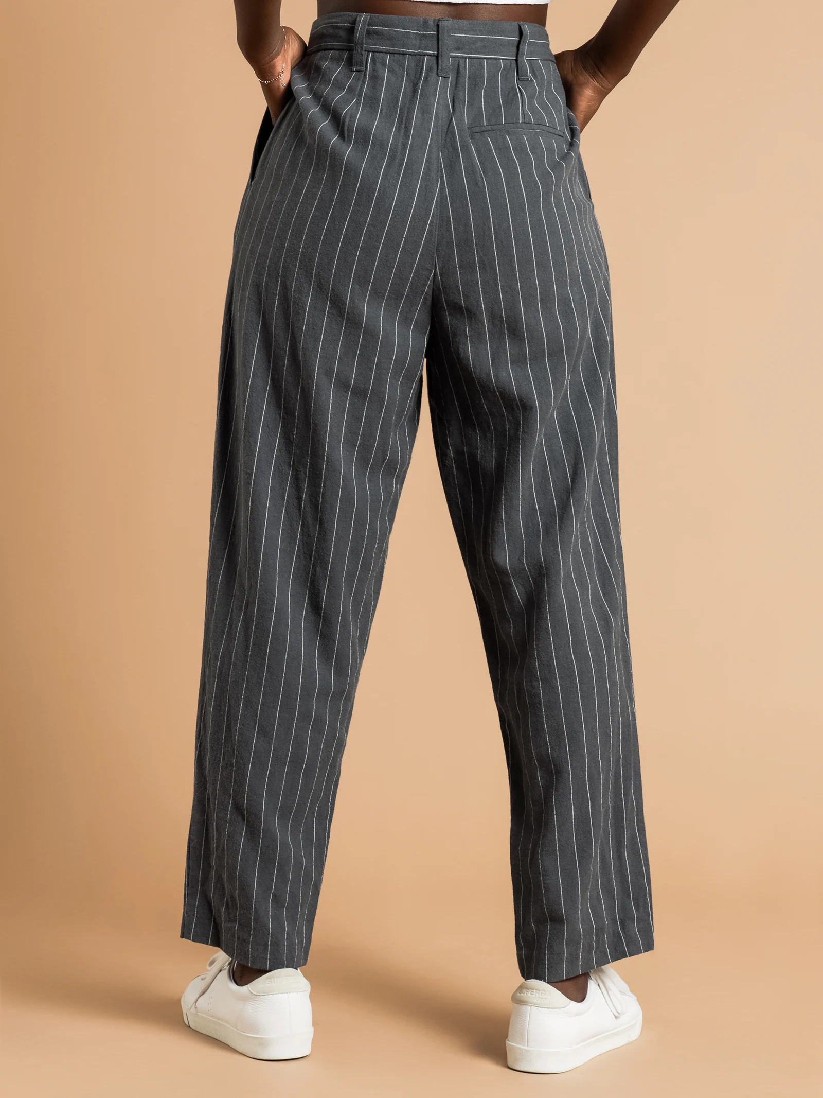 Finley Pinstripe Linen Pants - Image 6
