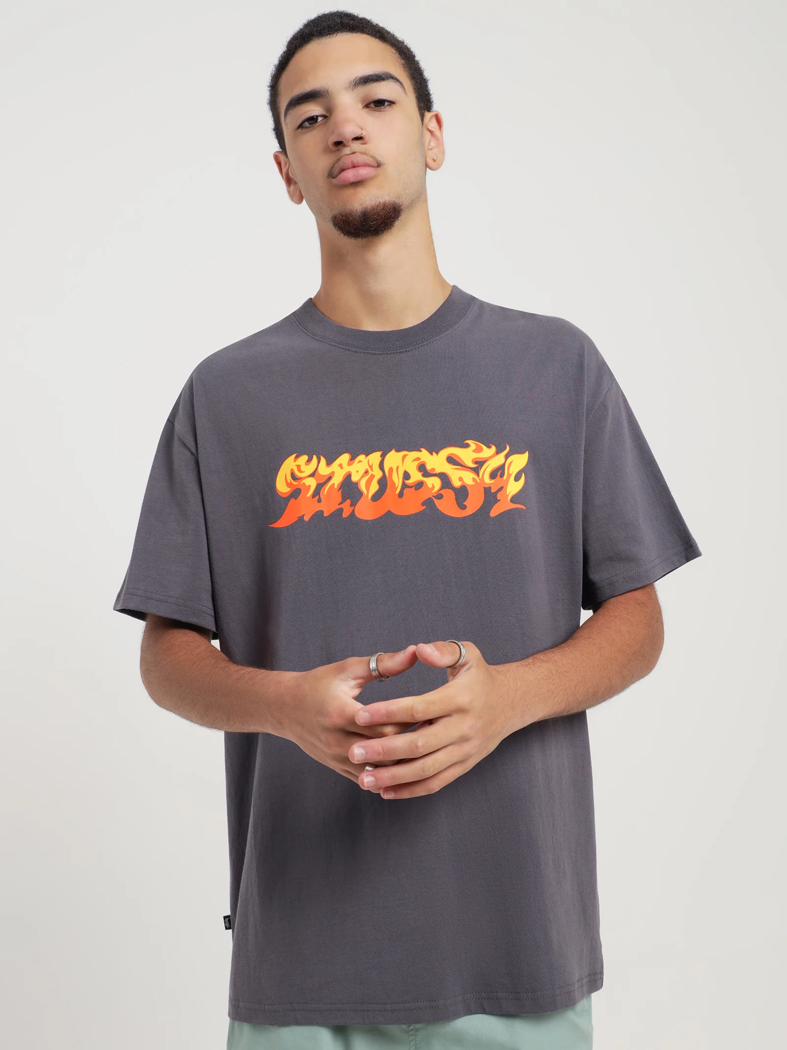 Flames Heavyweight T-Shirt - Image 4