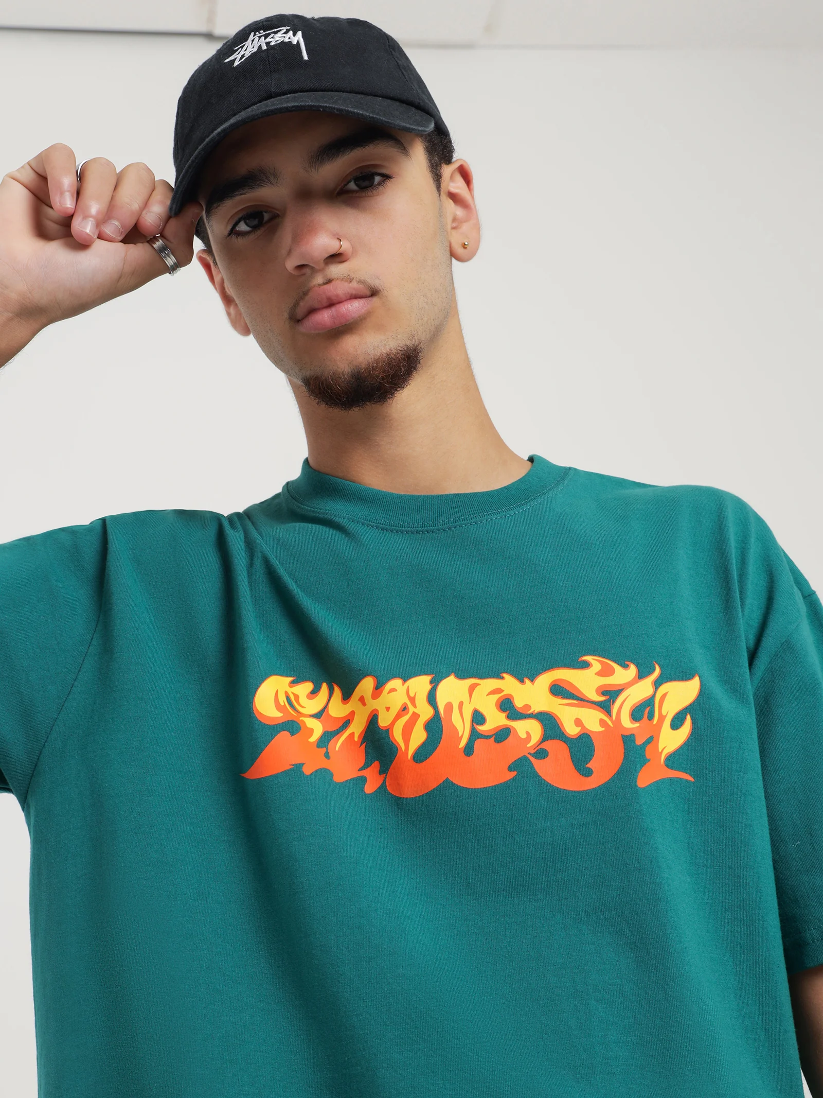 Flames Heavyweight T-Shirt - Image 4