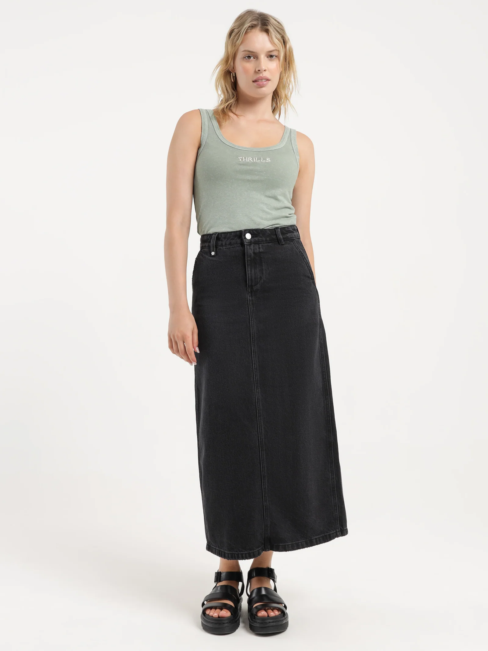 Fran Maxi Denim Skirt - Image 2