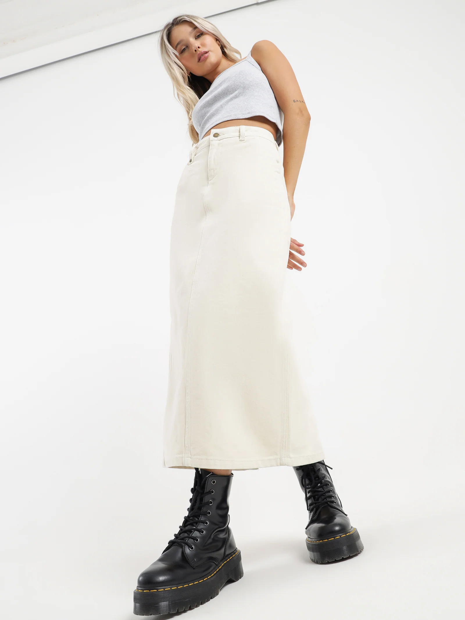 Fran Maxi Denim Skirt - Image 2