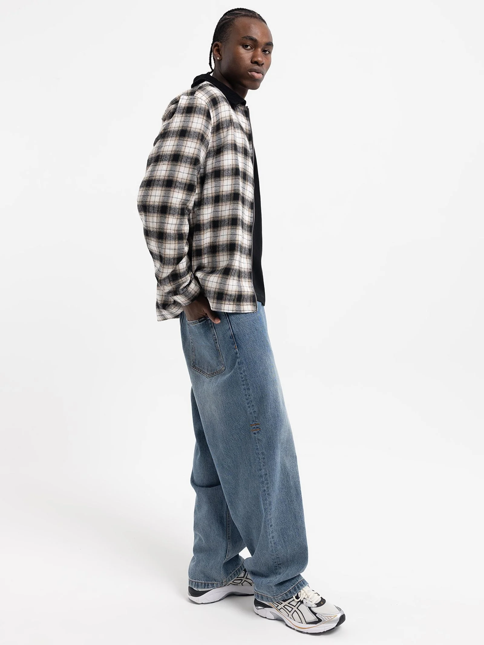Frank Plaid Zip Shirt - Image 3