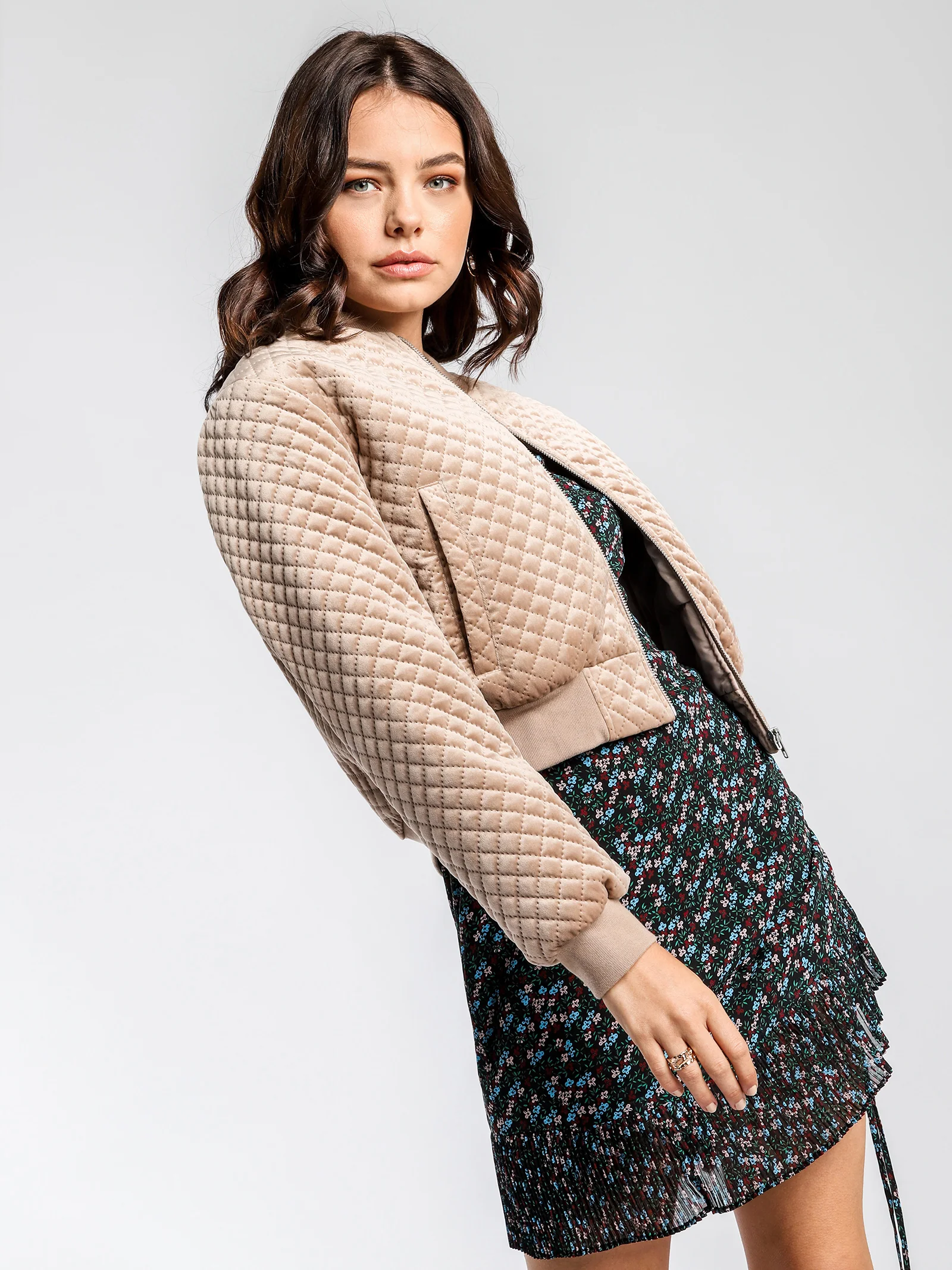 Frankie Velvet Bomber Jacket - Image 3